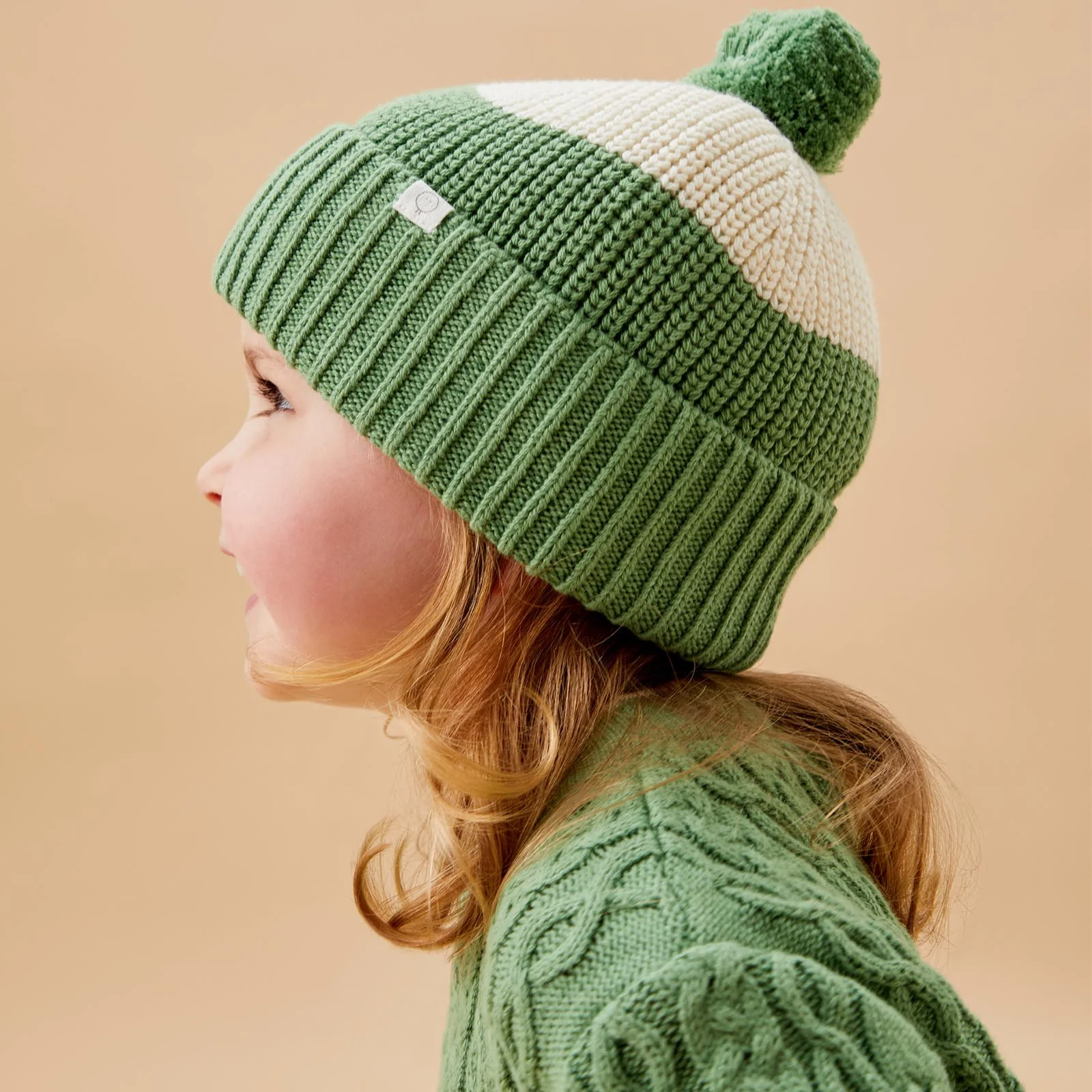 Knitted Colourblock Beanie - Image 3