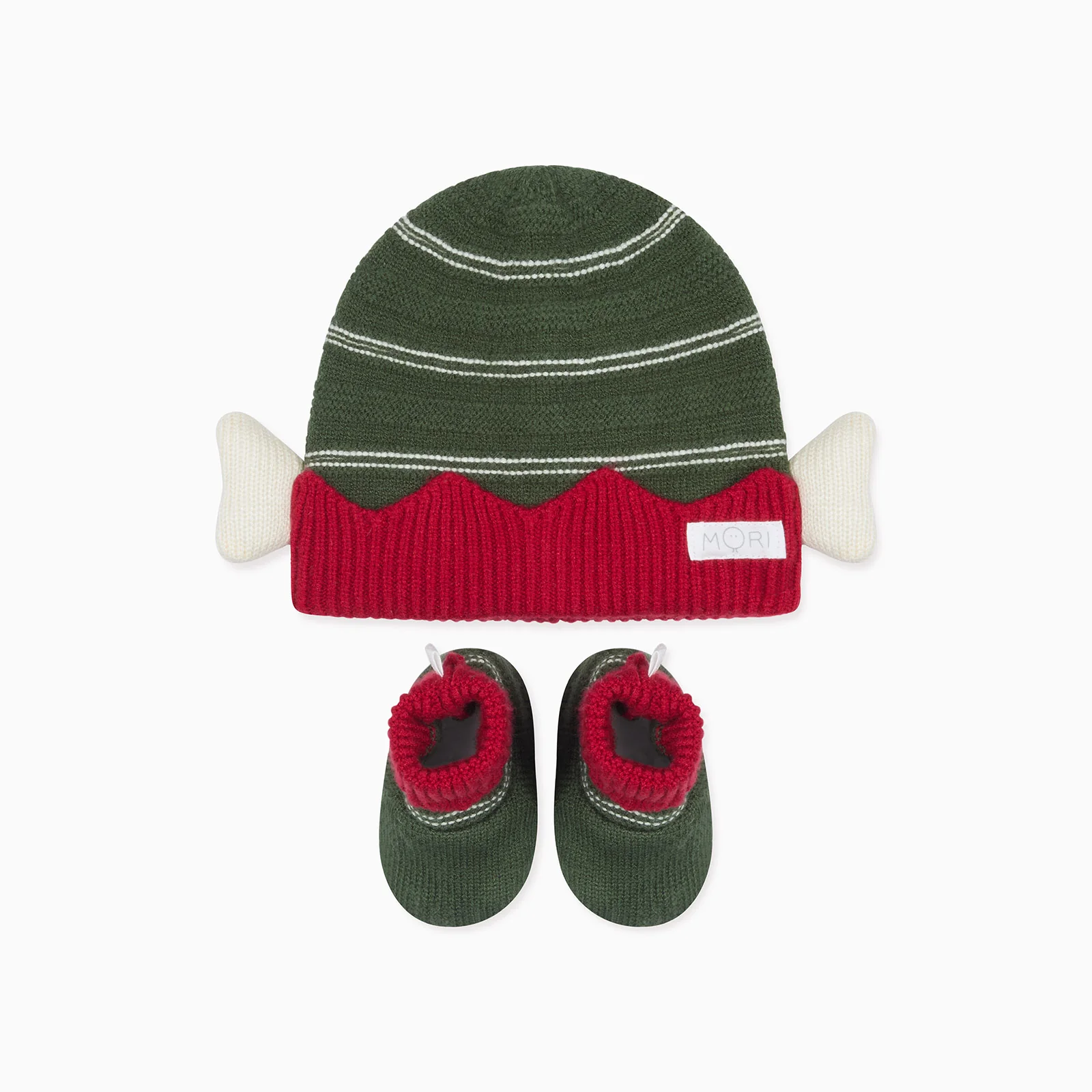 Knitted Elf Beanie & Booties