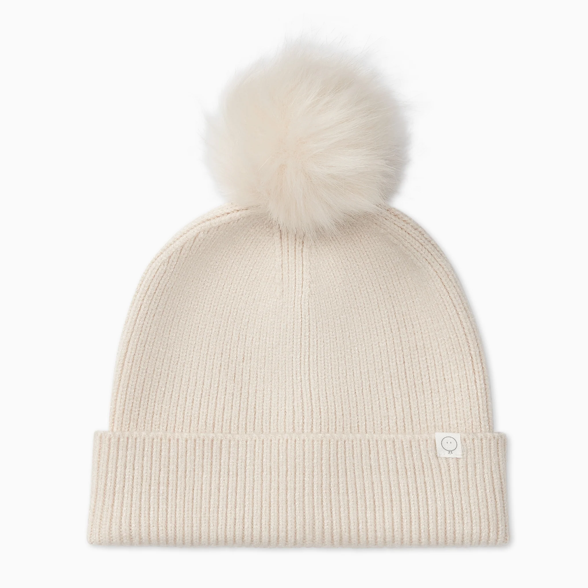 Knitted Fluffy Pompom Hat - Image 2