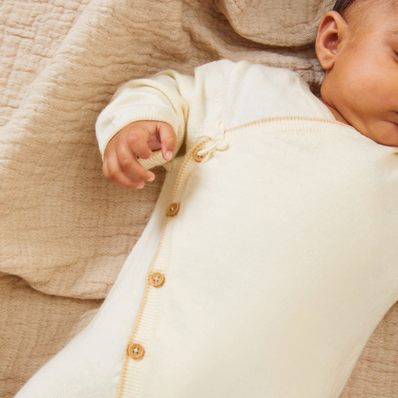 My First Knitted Wool Romper & Hat - Image 5
