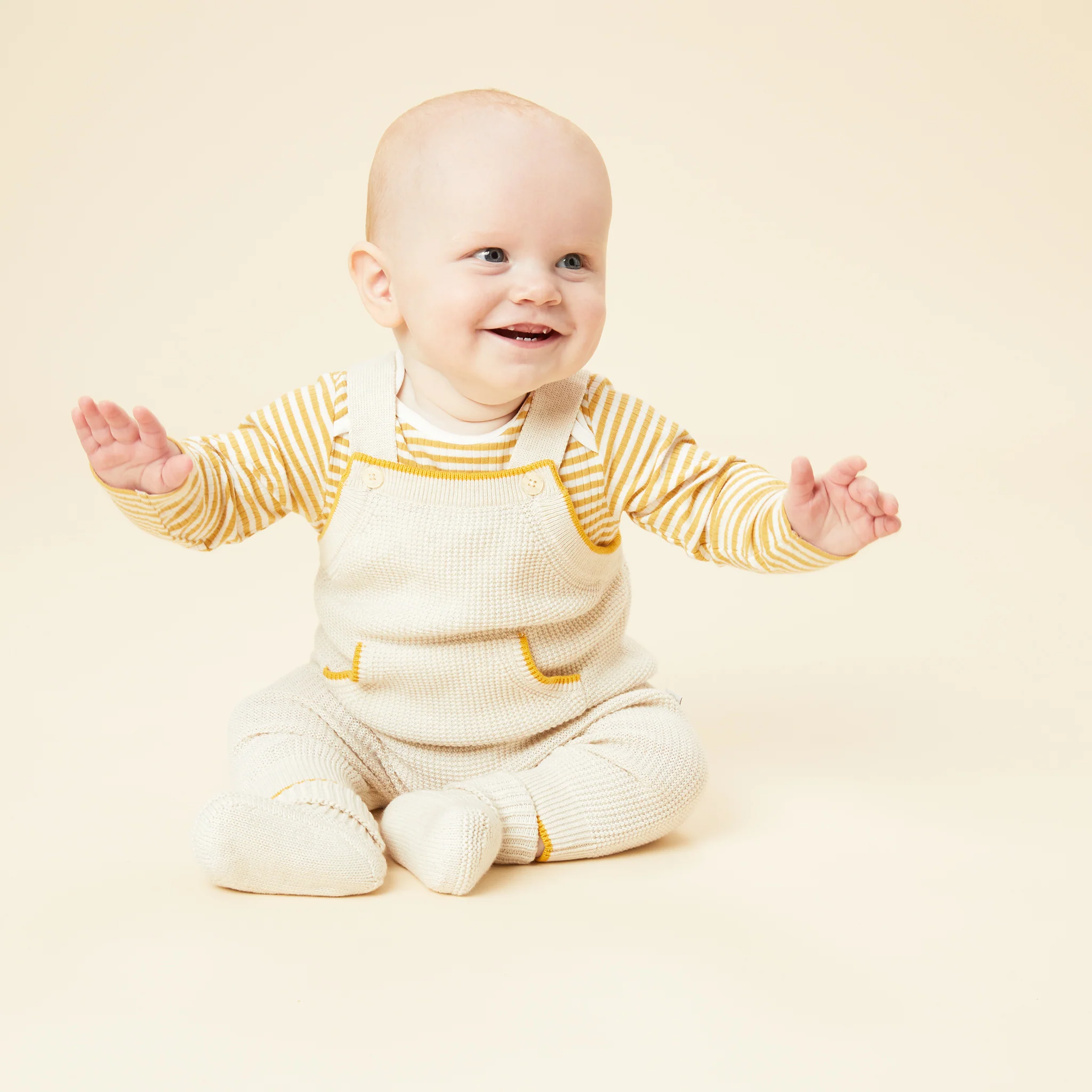 Knitted Pocket Dungarees - Image 4