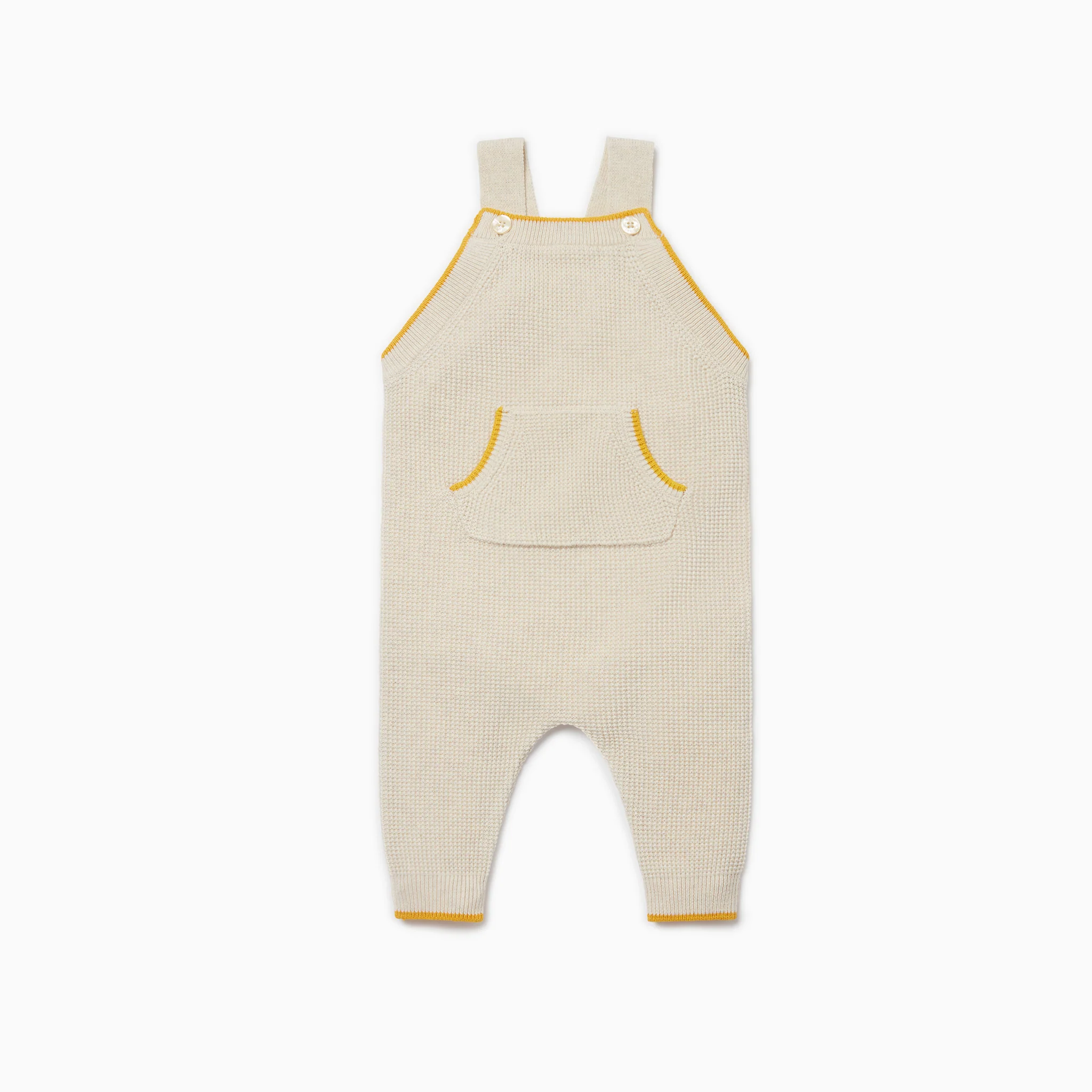 Knitted Pocket Dungarees & Bodysuit Outfit - Image 2