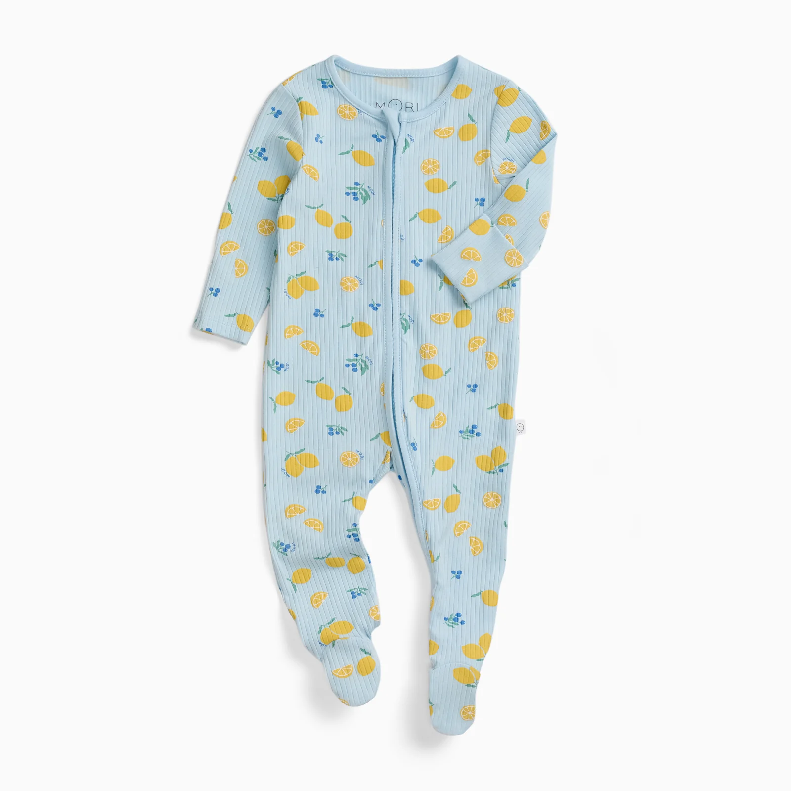 Lemon Lullaby Ribbed Clever Zip Sleepsuit - Image 2