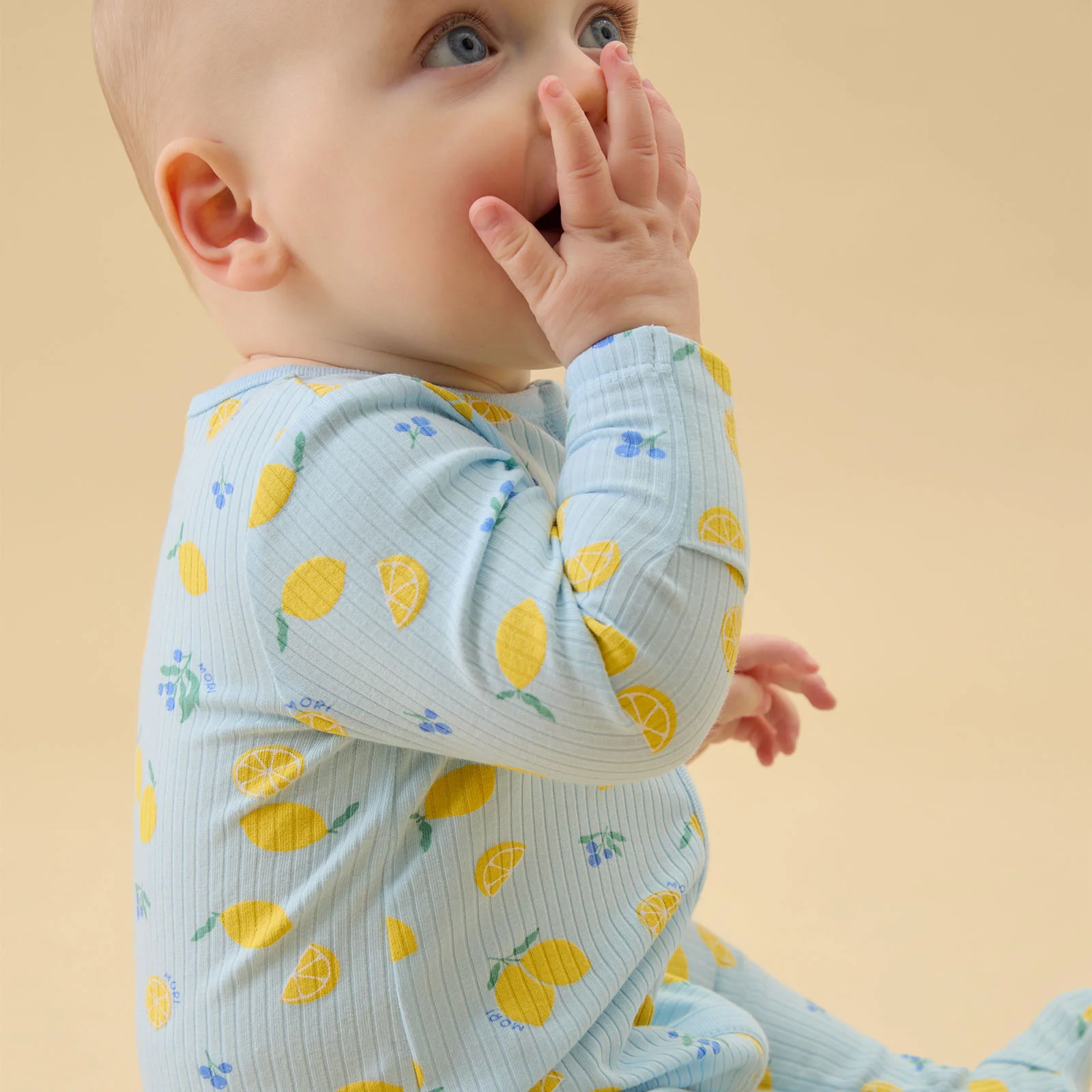 Lemon Lullaby Ribbed Clever Zip Sleepsuit - Image 3