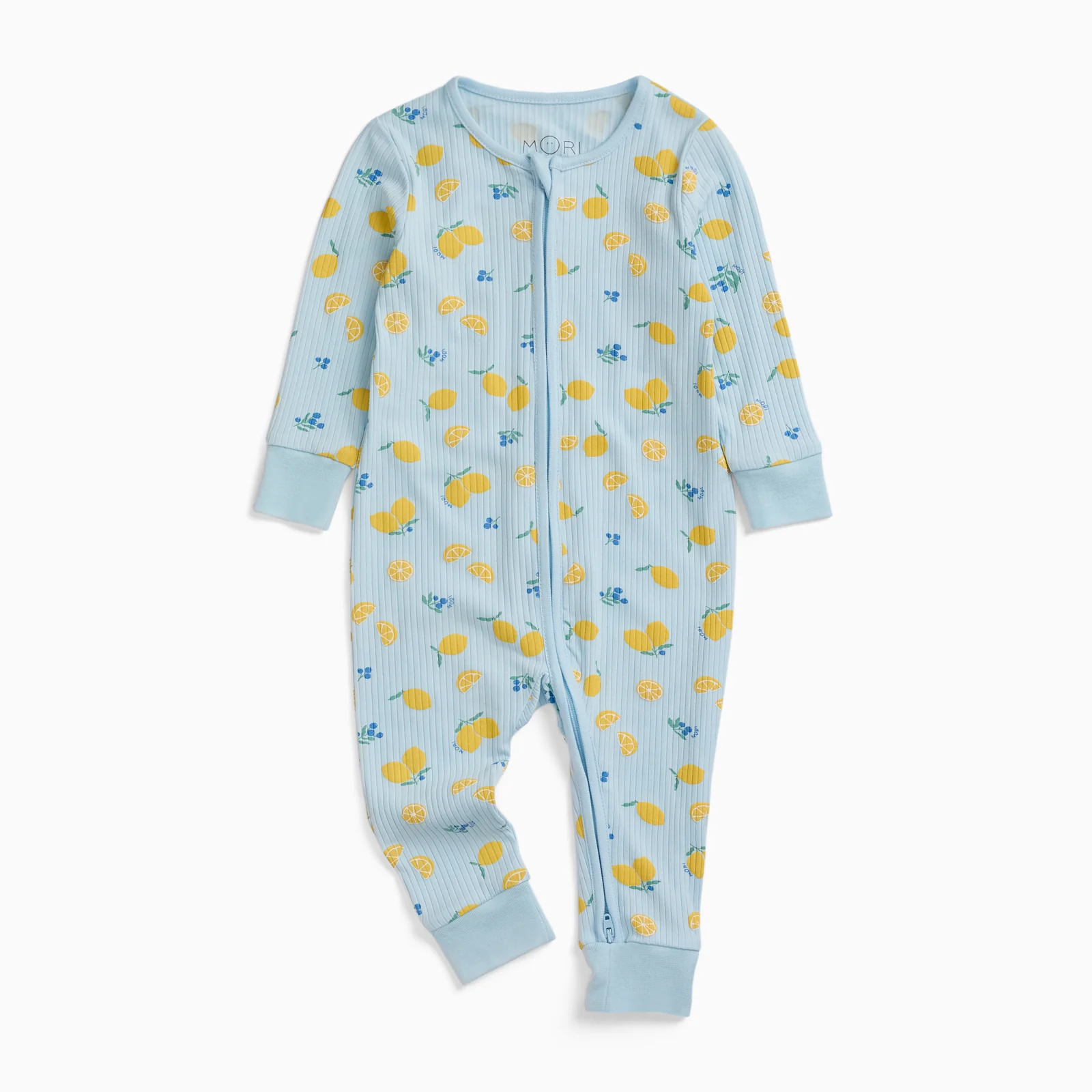 Lemon Lullaby Ribbed Clever Zip Sleepsuit - Image 4