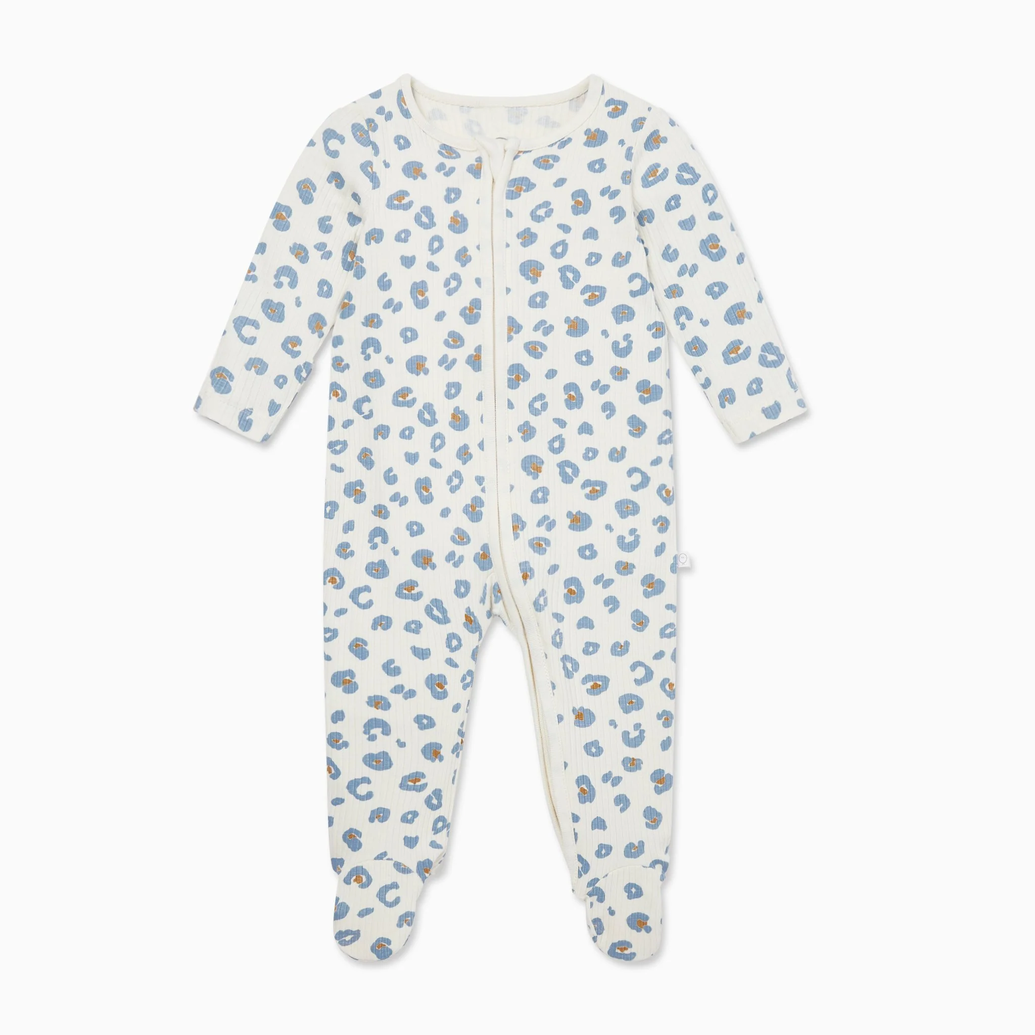 Leopard Ribbed Clever Zip Sleepsuit - Image 2