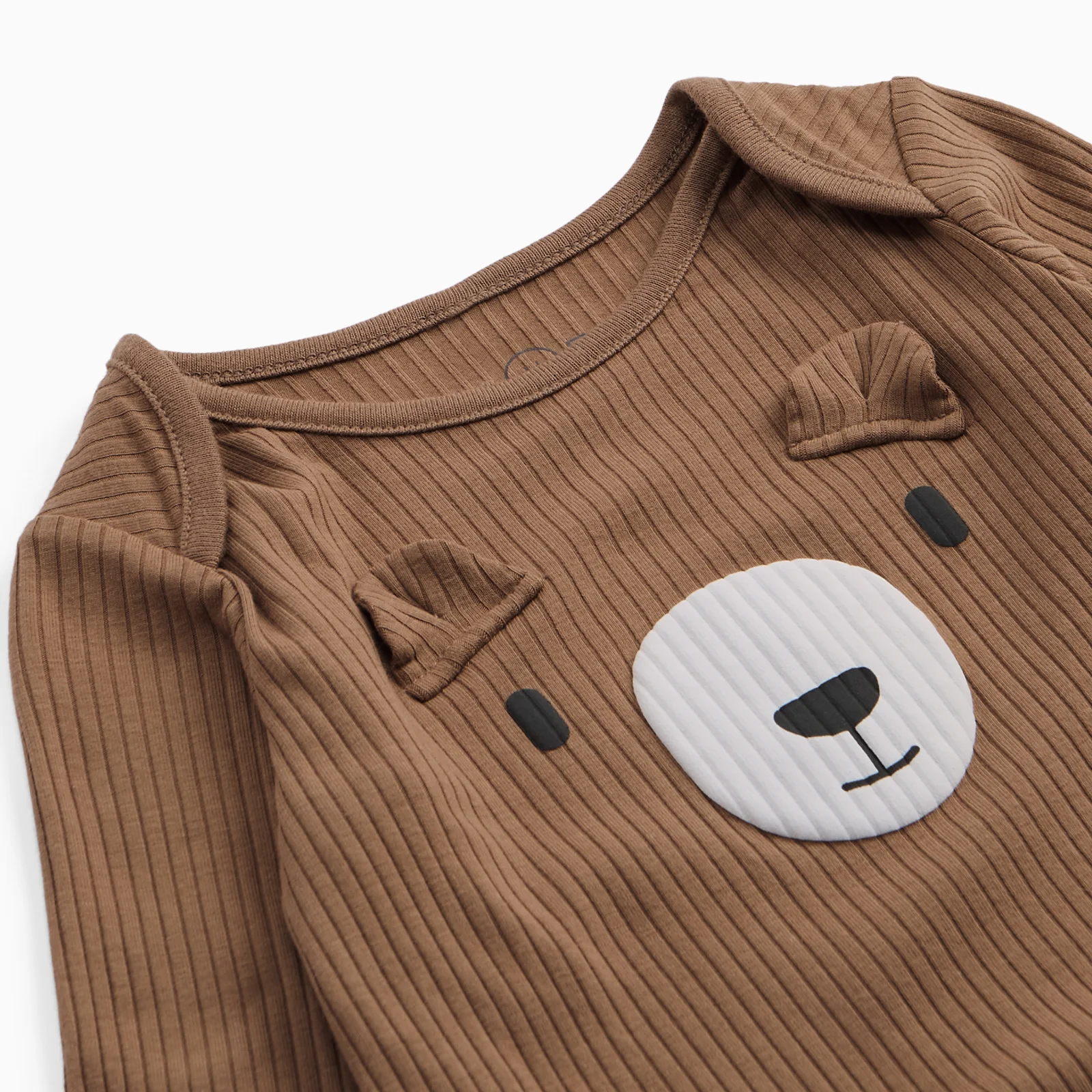 Little Bear Ribbed Long Sleeve Bodysuit - Image 2