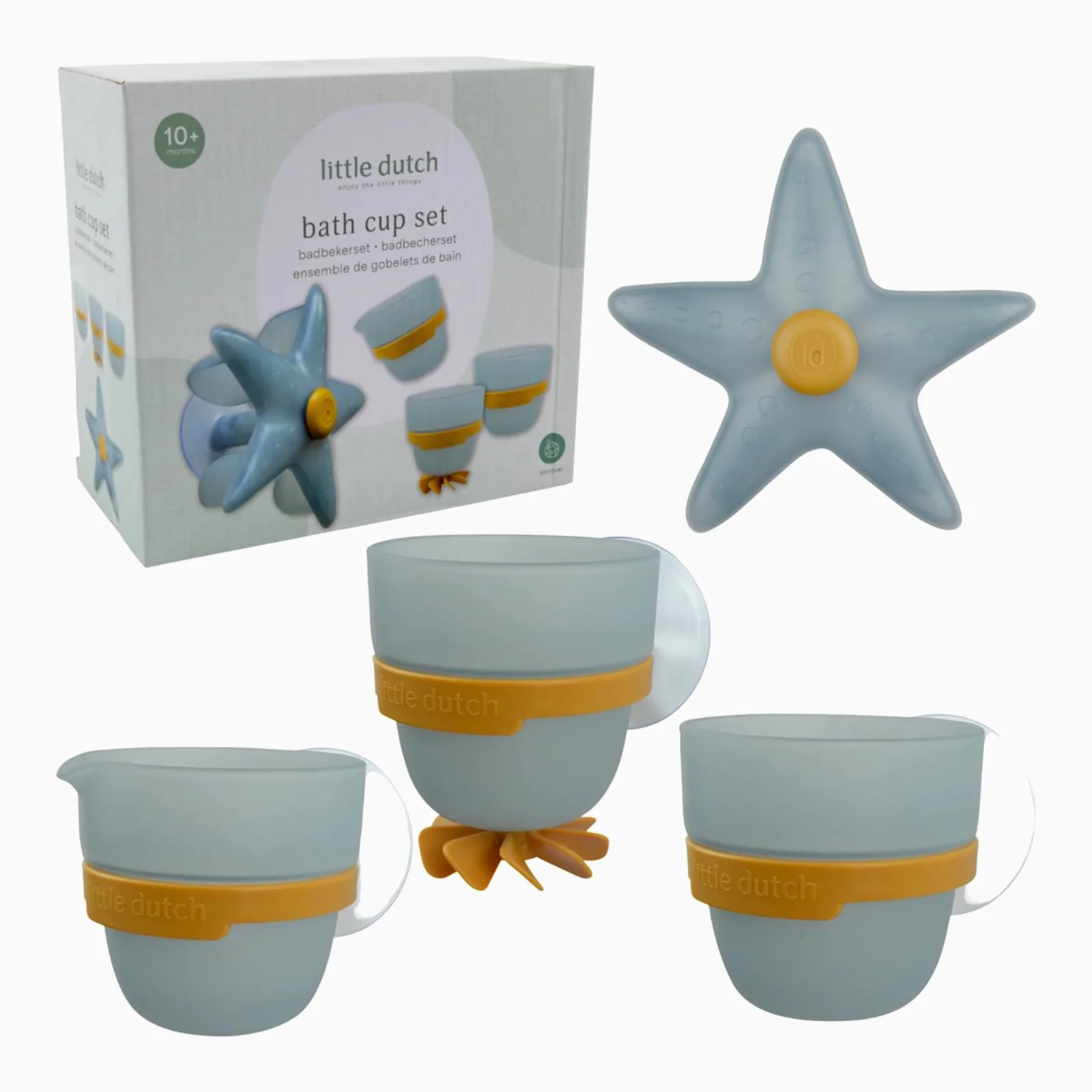 Little Dutch Bath Play Cups - Starfish - Image 2