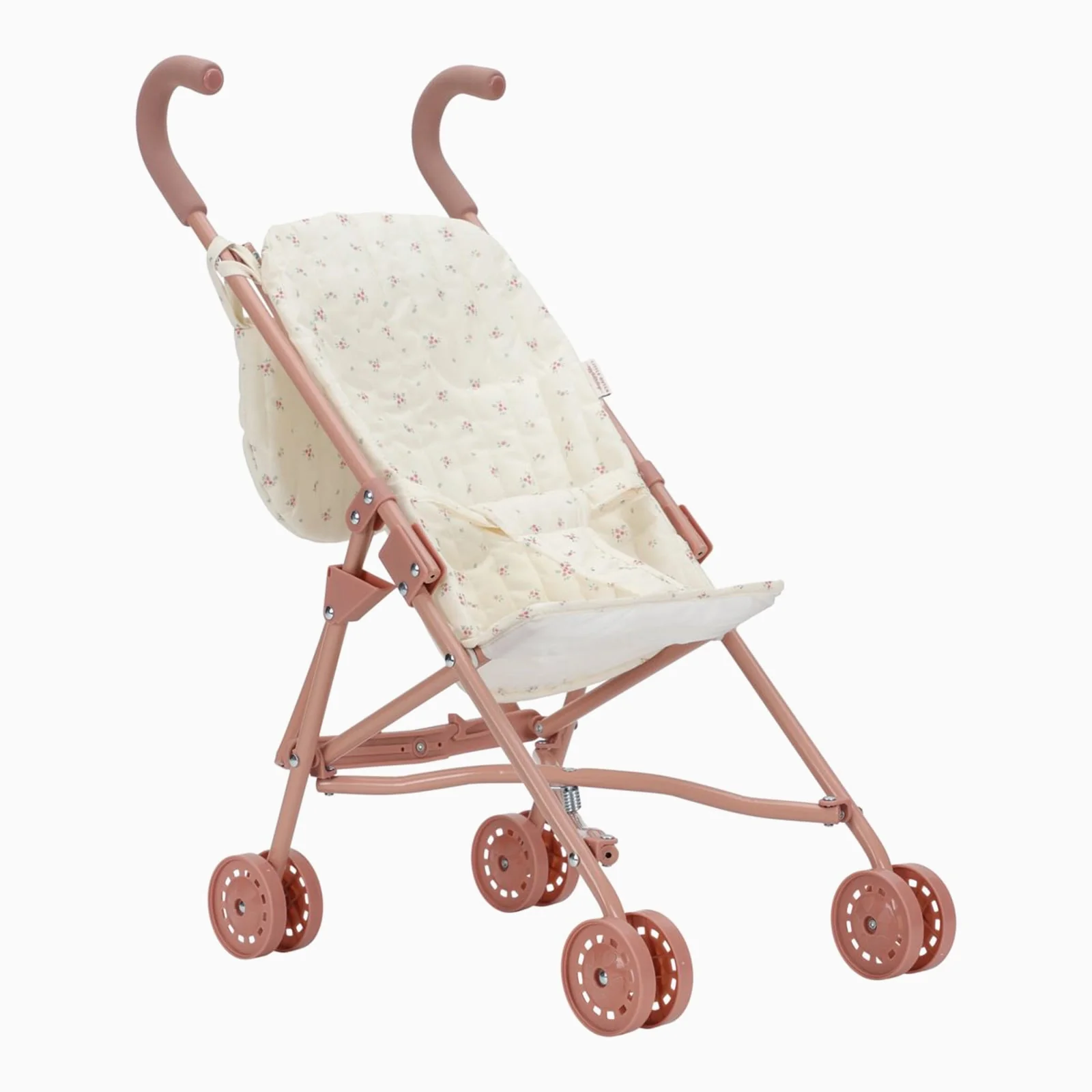 Little Dutch Metal Doll Stroller - White Floral - Image 2