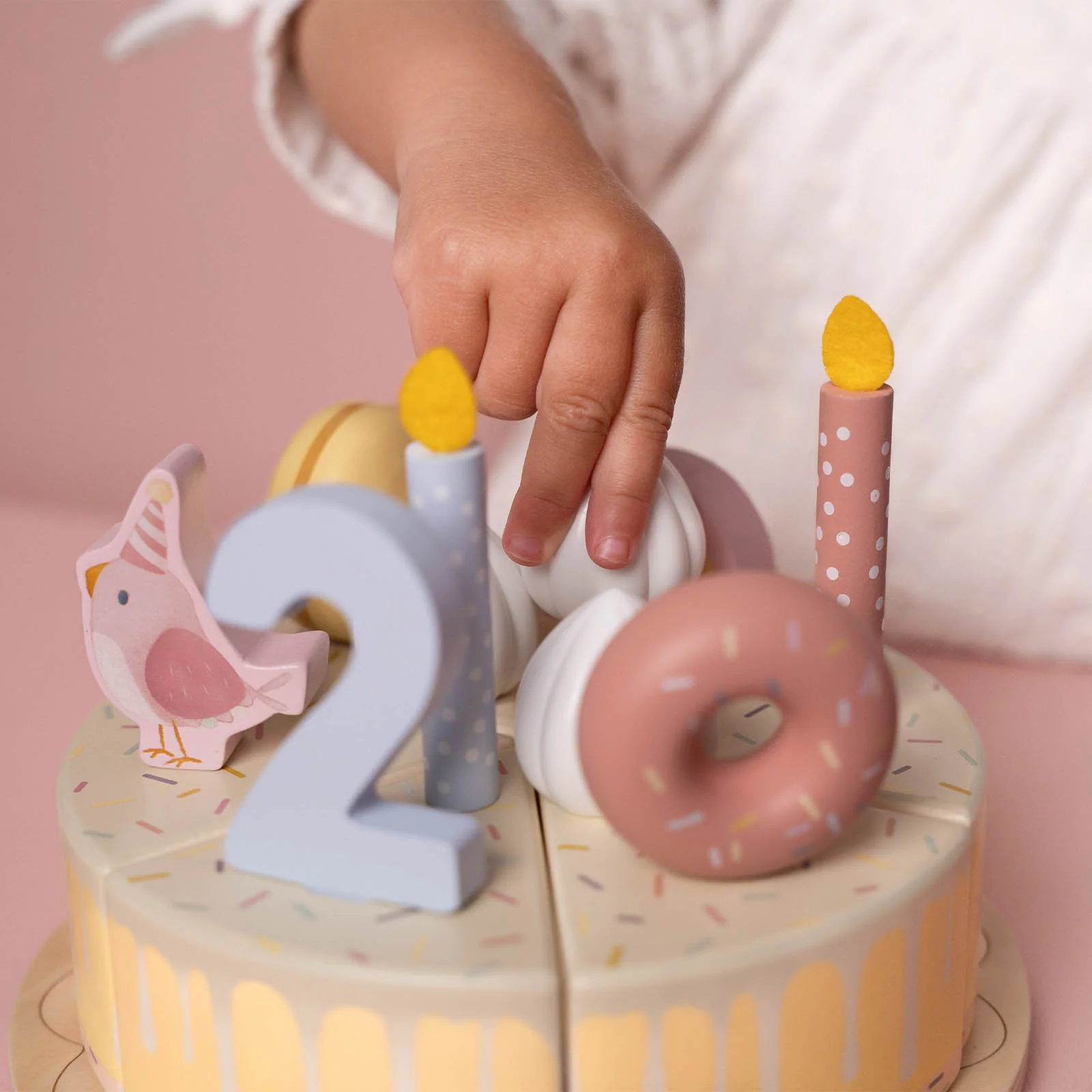 Little Dutch Wooden Birthday Cake - Pink