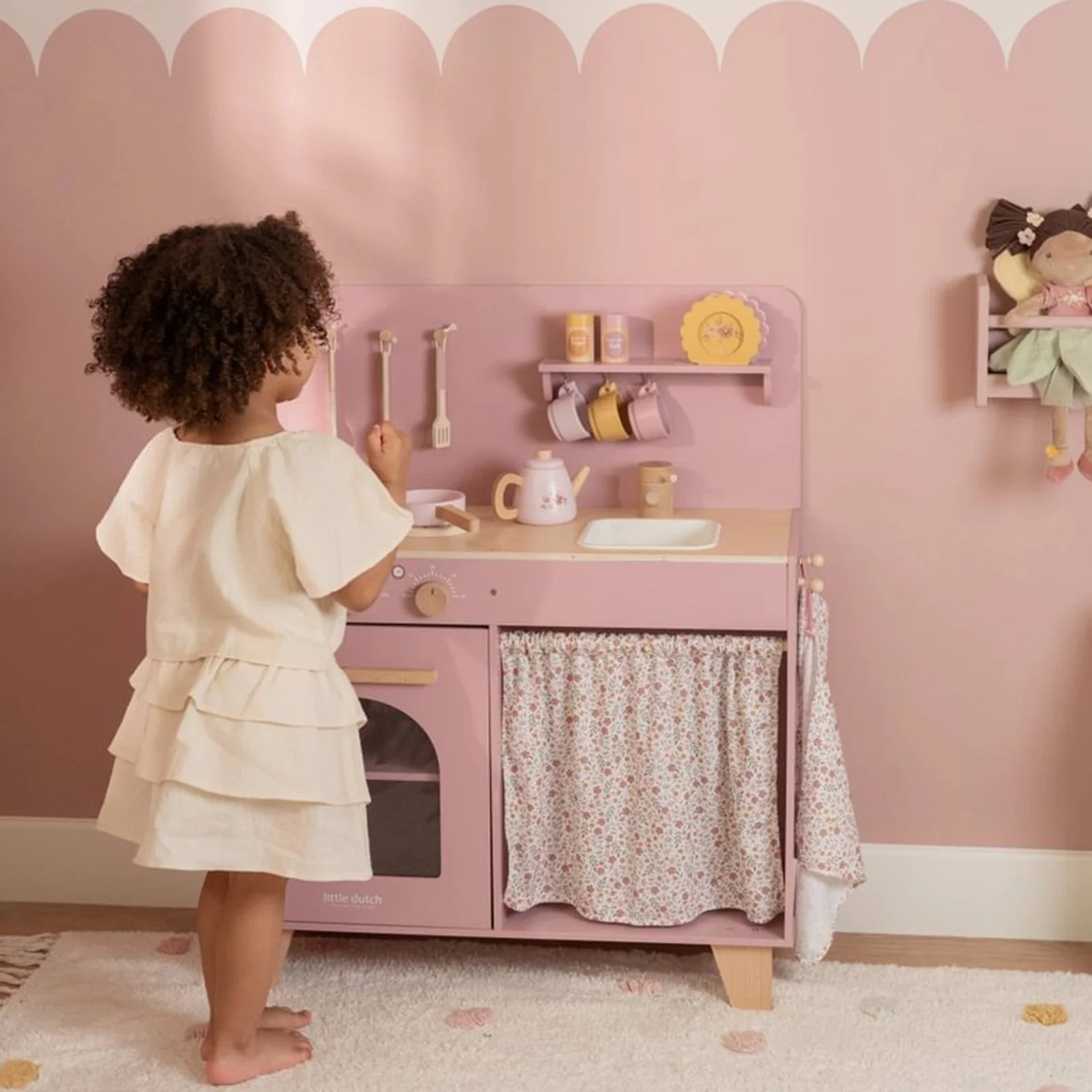 Little Dutch Wooden Play Kitchen - Pink