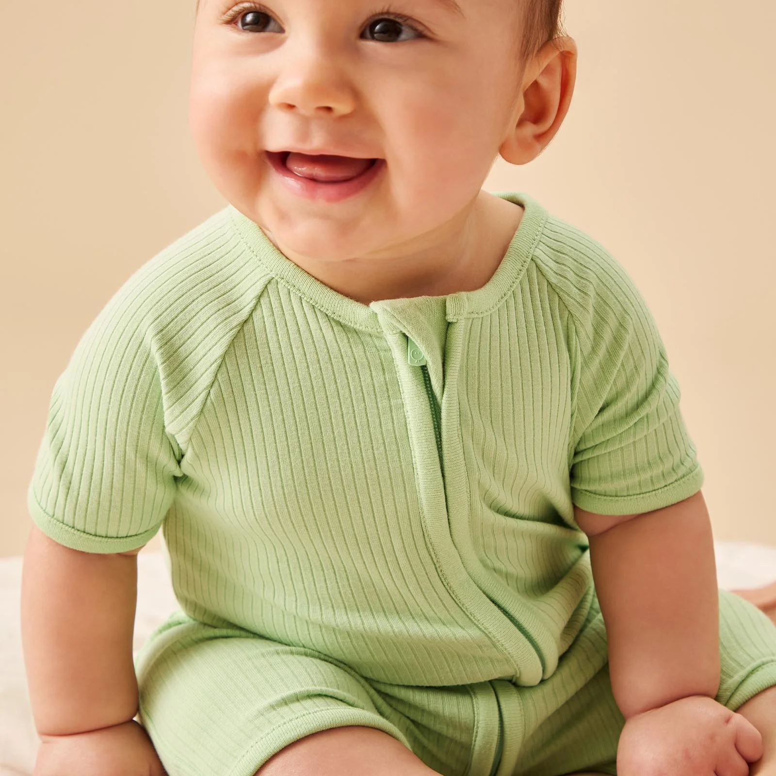 Little Fish, Turtles & Ribbed Zip Summer Sleepsuit 3 Pack - Image 4