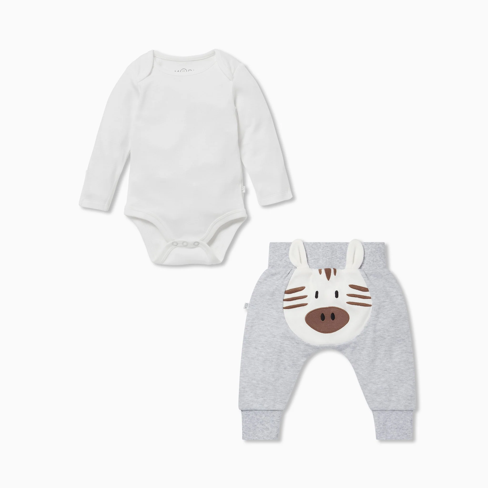 Long Sleeve Bodysuit & Zebra Joggers Outfit - Image 2