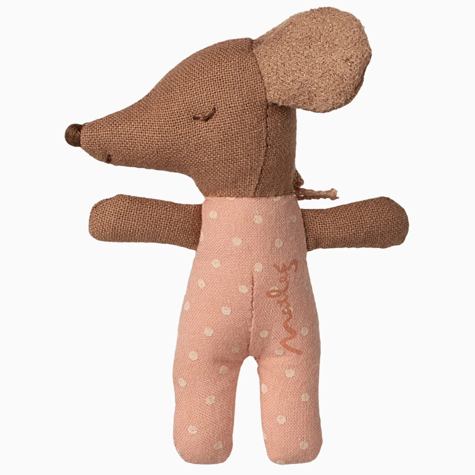 Maileg Sleepy Wakey Baby Mouse In Matchbox - Rose - Image 3