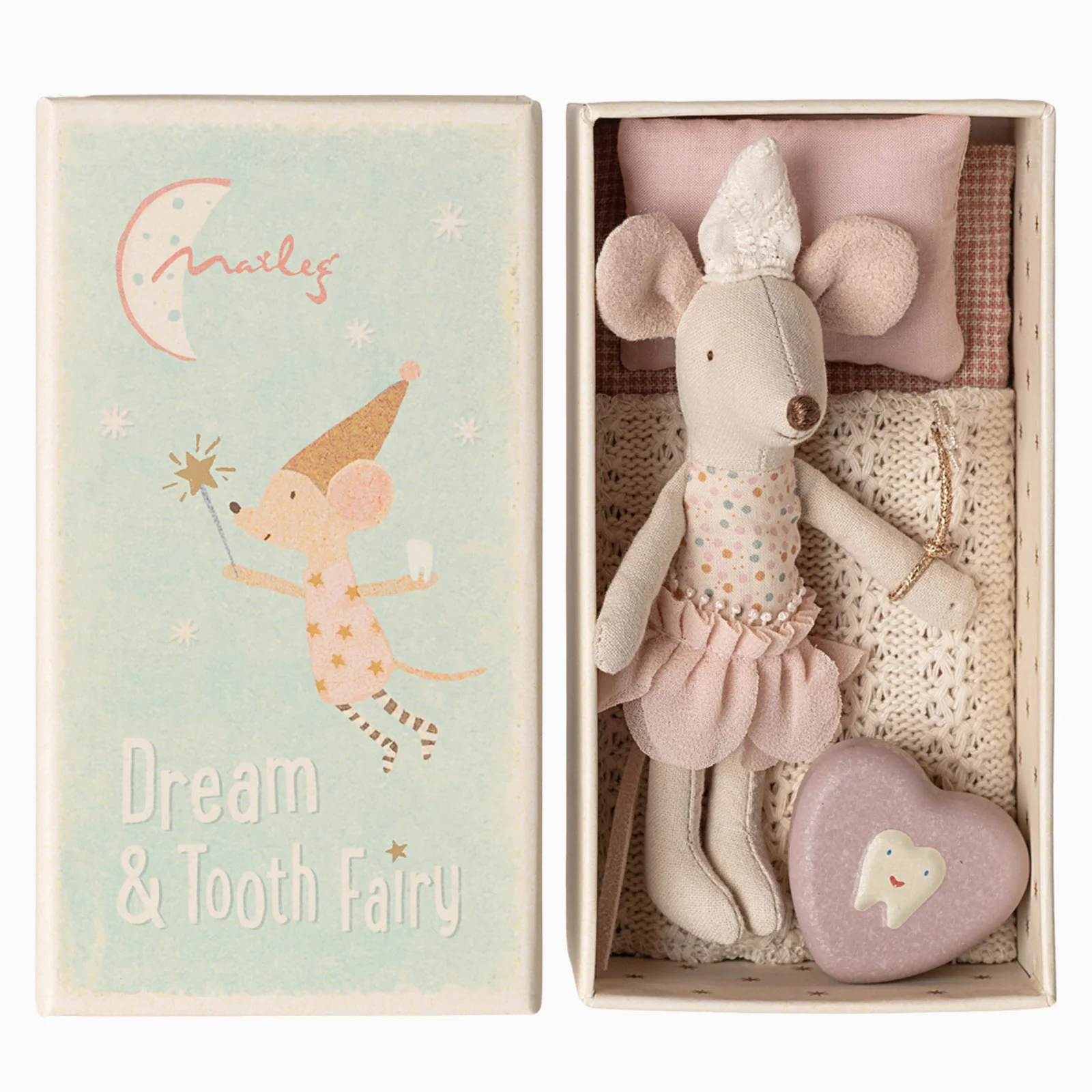 Maileg Tooth Fairy Little Sister Mouse In Matchbox