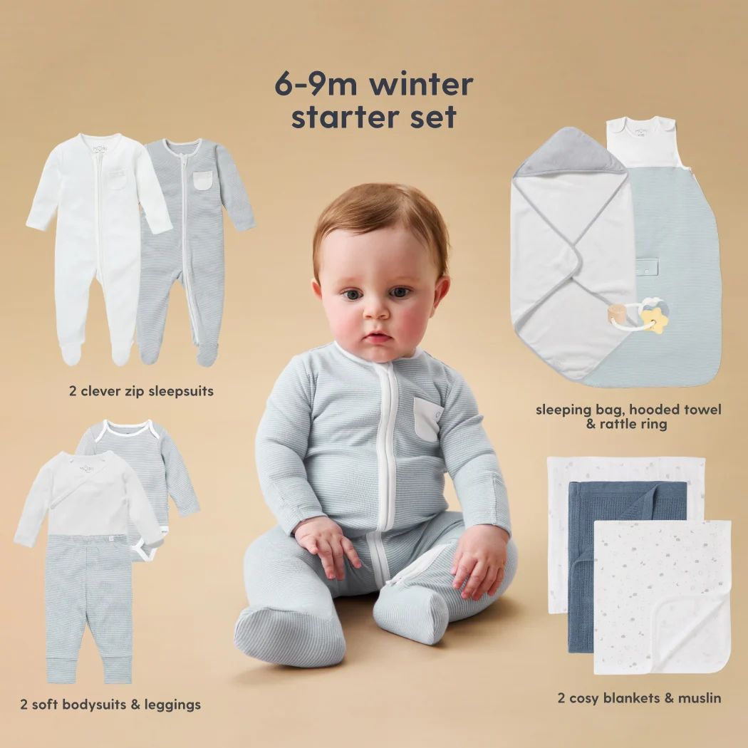 MORI Newborn Baby Starter 12-Piece Essentials Set - Image 10
