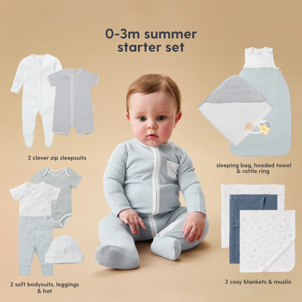 MORI Newborn Baby Starter 12-Piece Essentials Set - Image 5