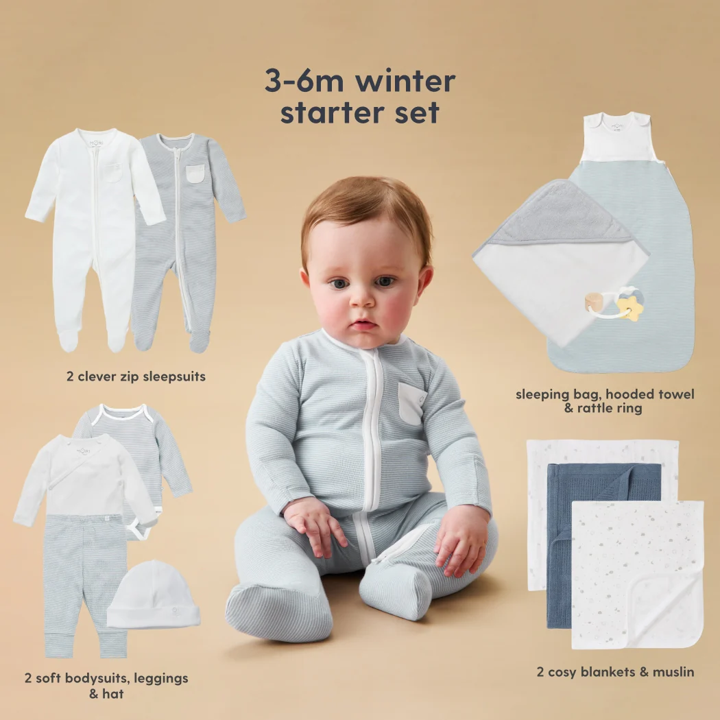 MORI Newborn Baby Starter 12-Piece Essentials Set - Image 9