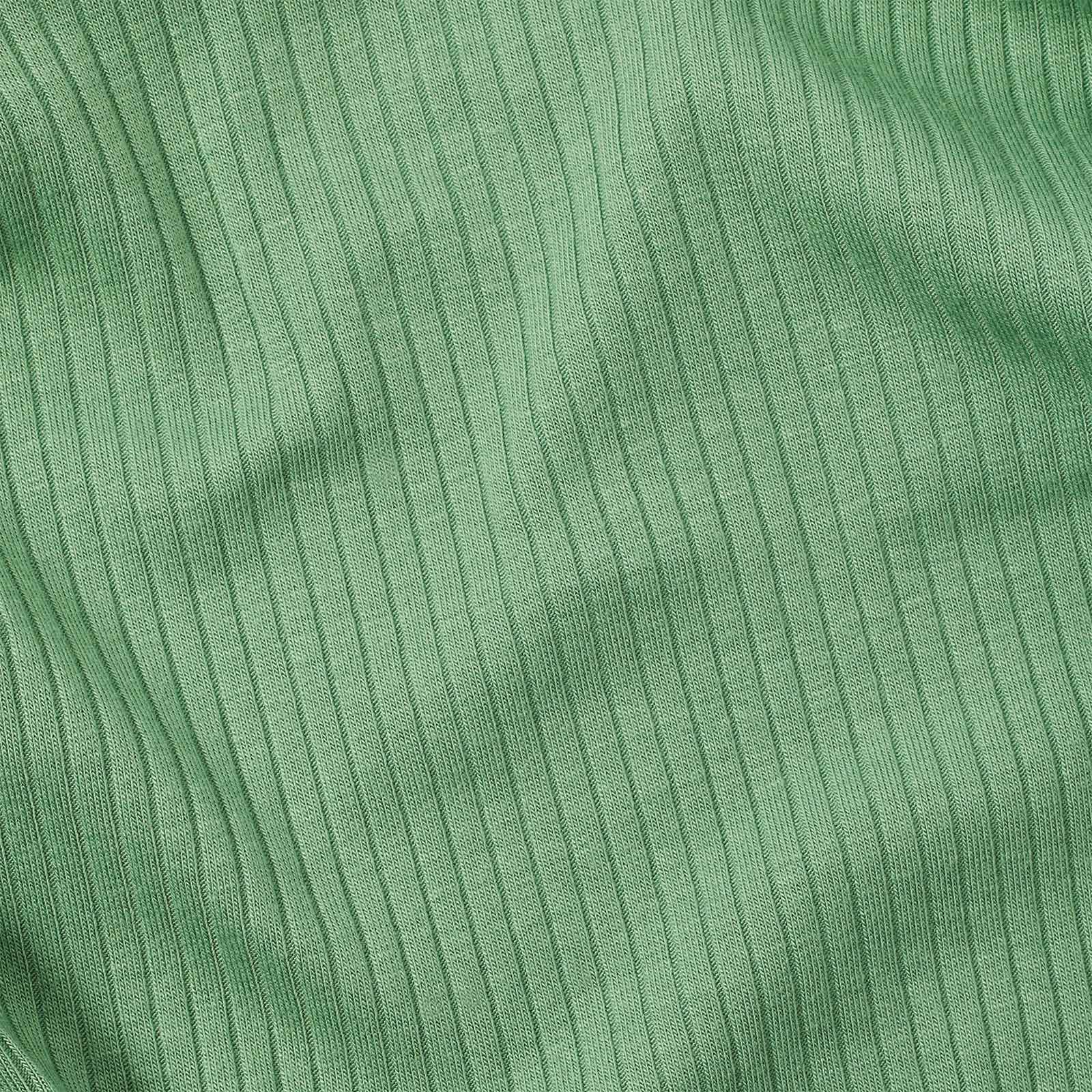 Moss Ribbed Clever Zip Sleepsuit - Image 6