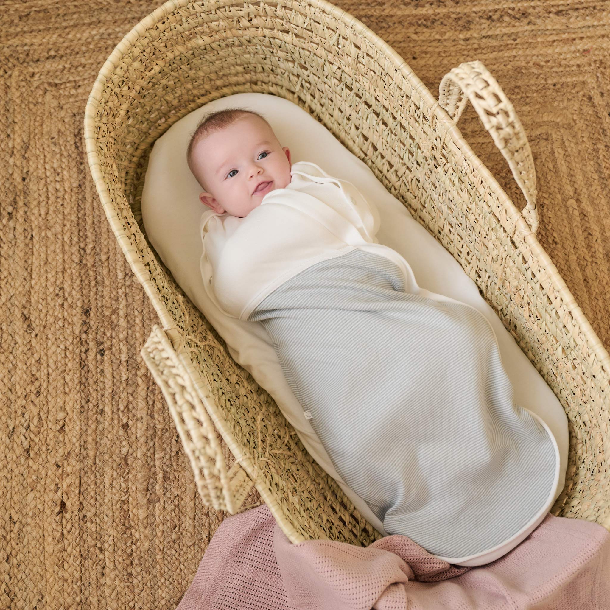 Newborn Swaddle Bag - Grey - Image 14