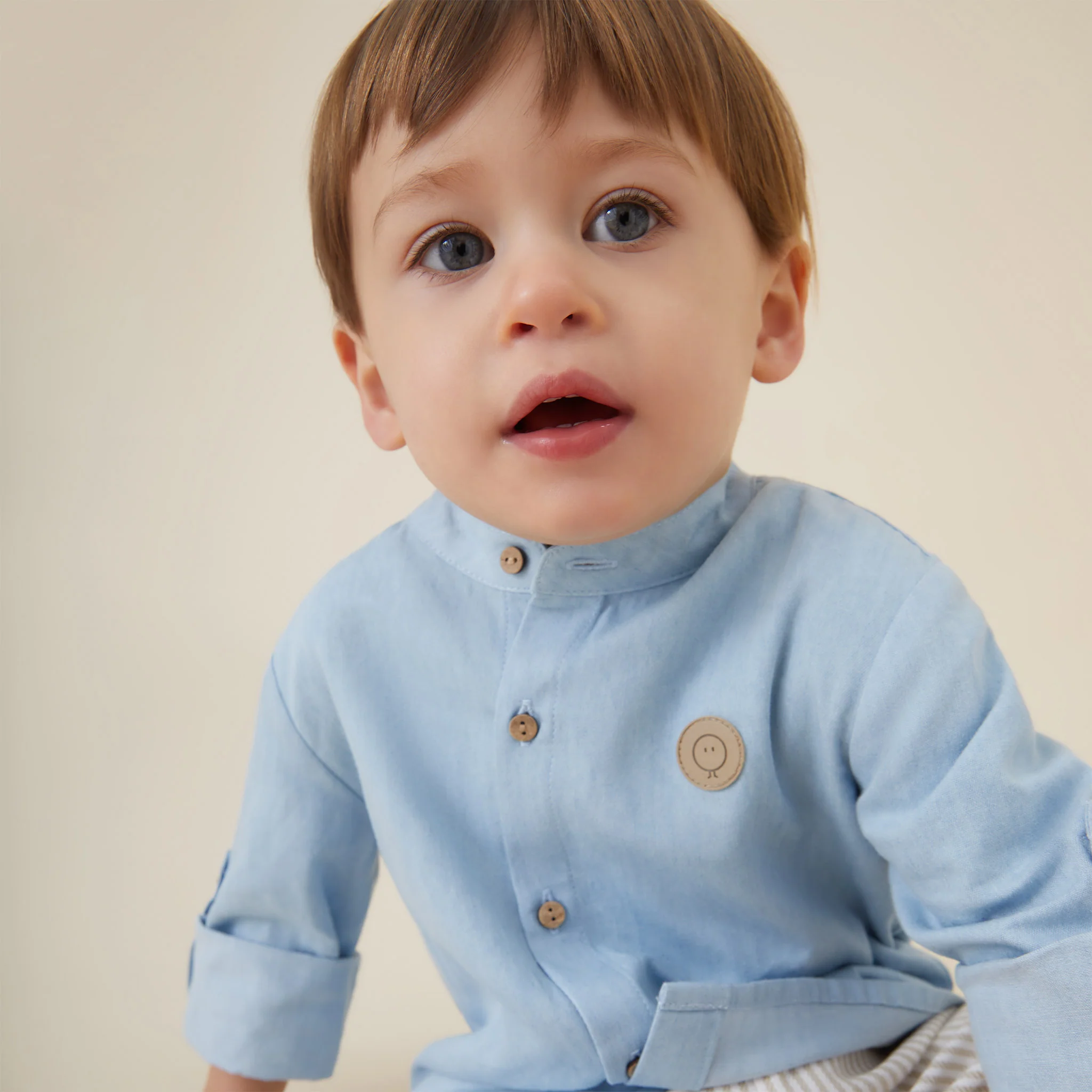 Organic Cotton Chambray Long Sleeve Shirt - Image 3