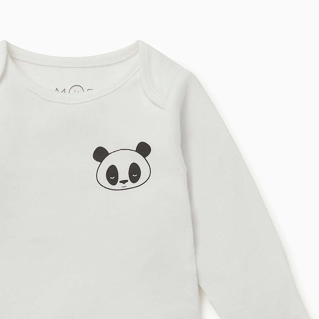 Panda Pal Long Sleeve Bodysuit 4 Pack - Image 2
