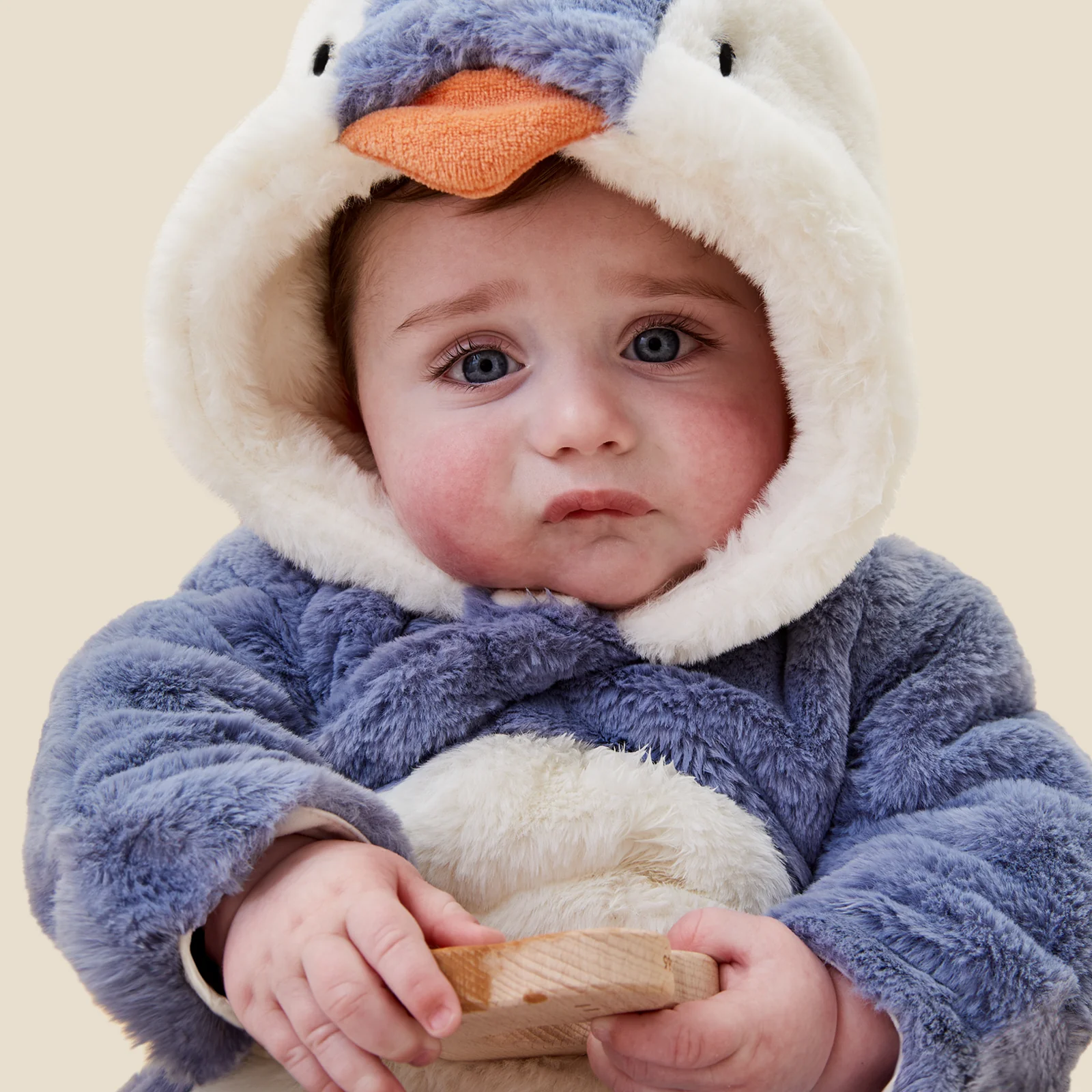 Penguin Faux Fur Pramsuit - Image 5