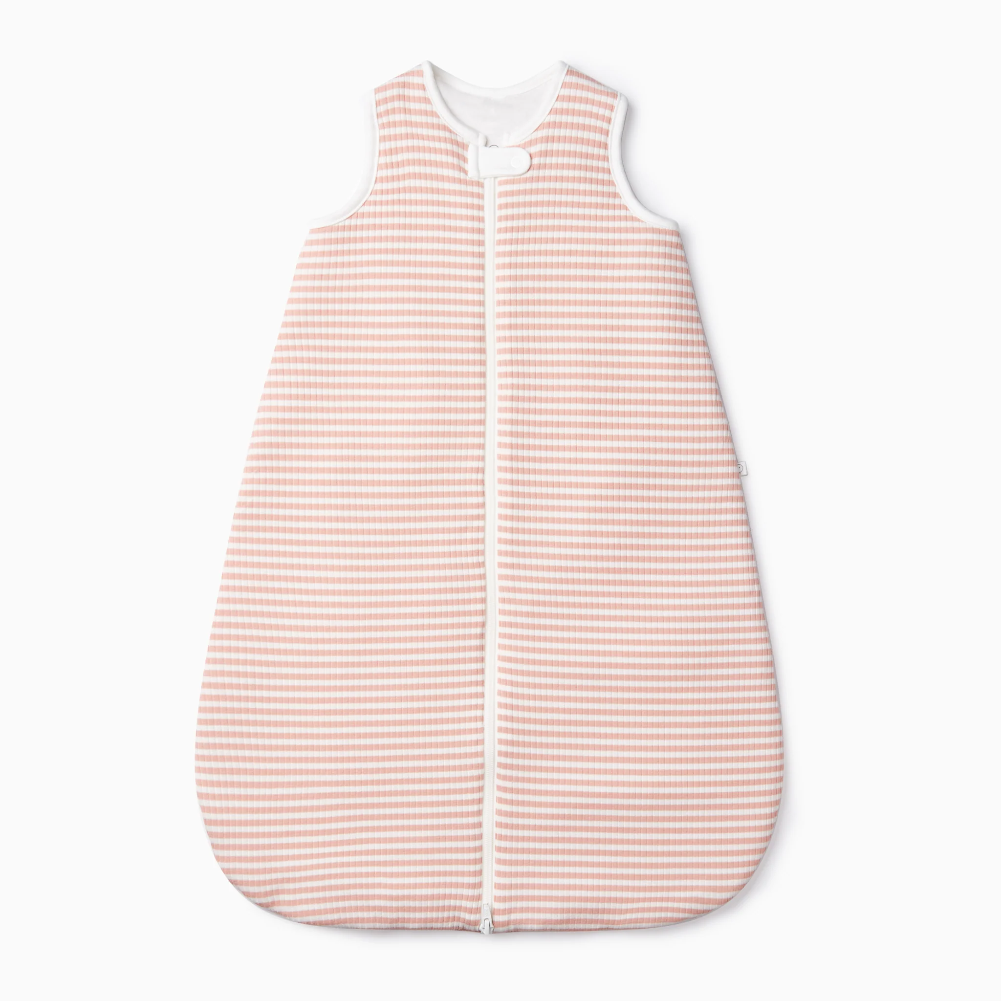 Pink Stripe Ribbed Front Opening Sleeping Bag 1.5 TOG - Image 2