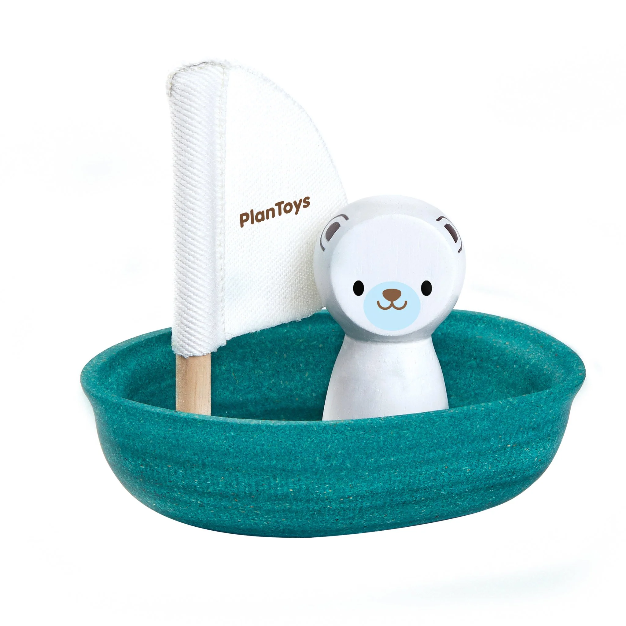 PlanToys Sailing Boat Polar Bear Bath Toy