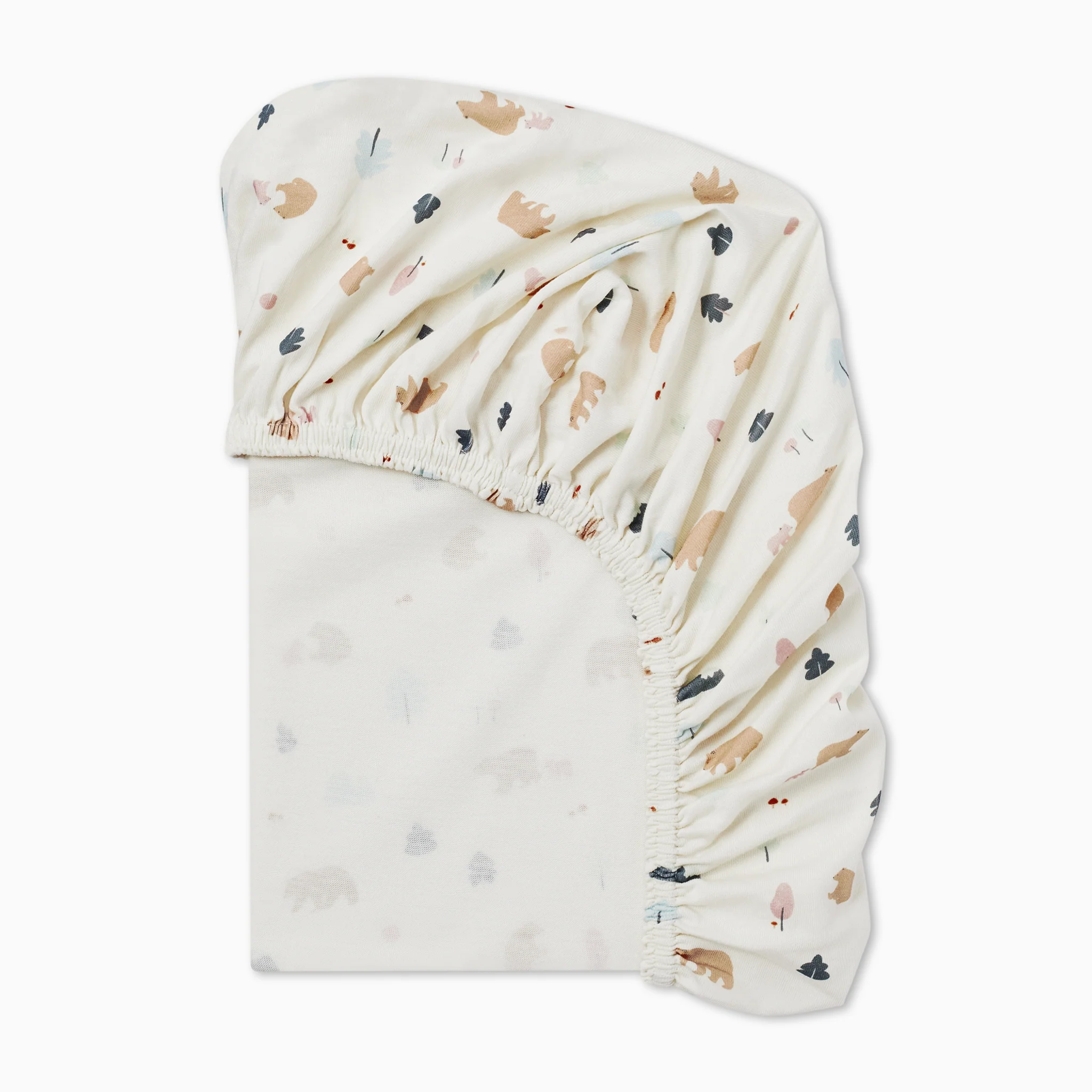 Printed Moses Basket Fitted Sheet - Bear Print - Image 2