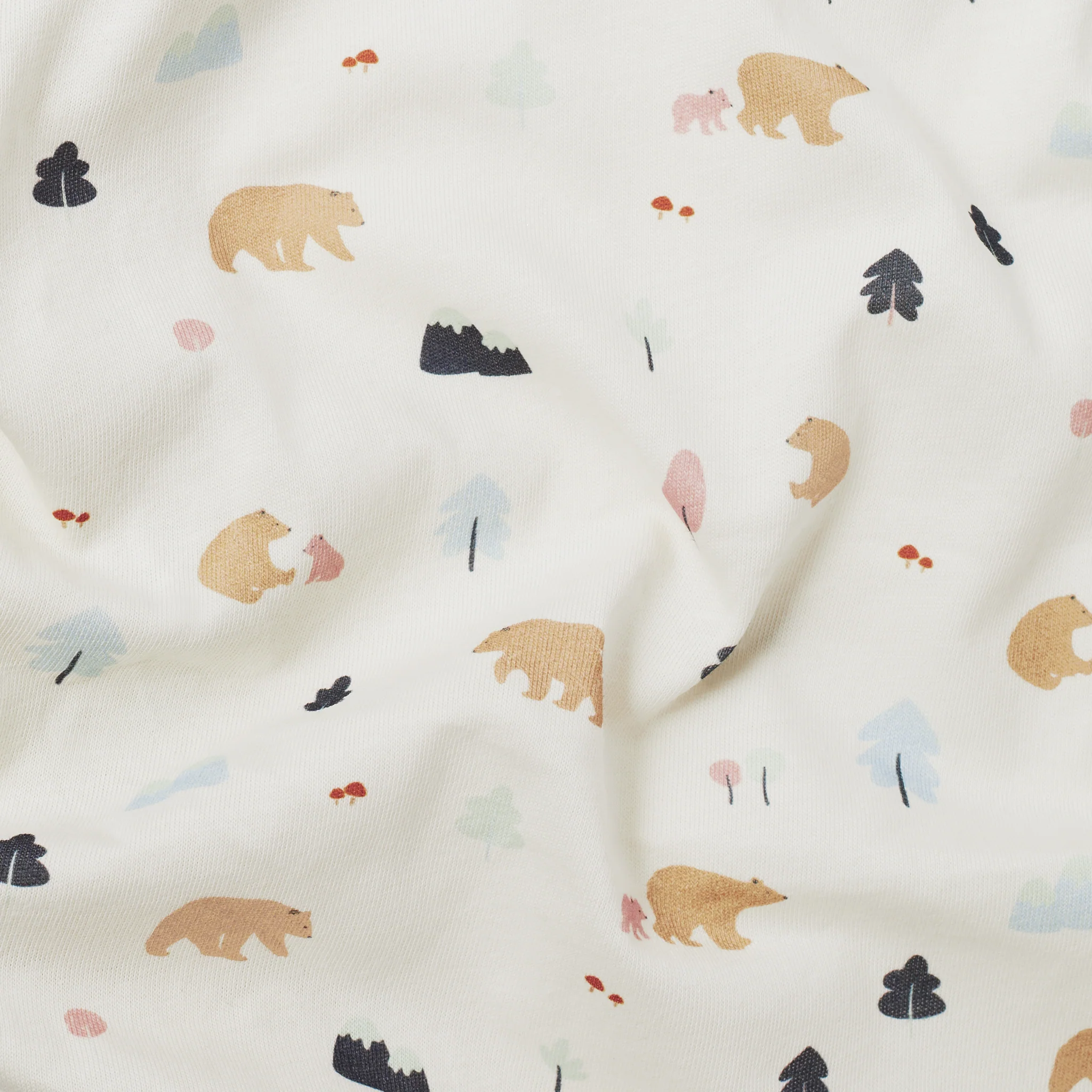 Printed Moses Basket Fitted Sheet - Bear Print - Image 3