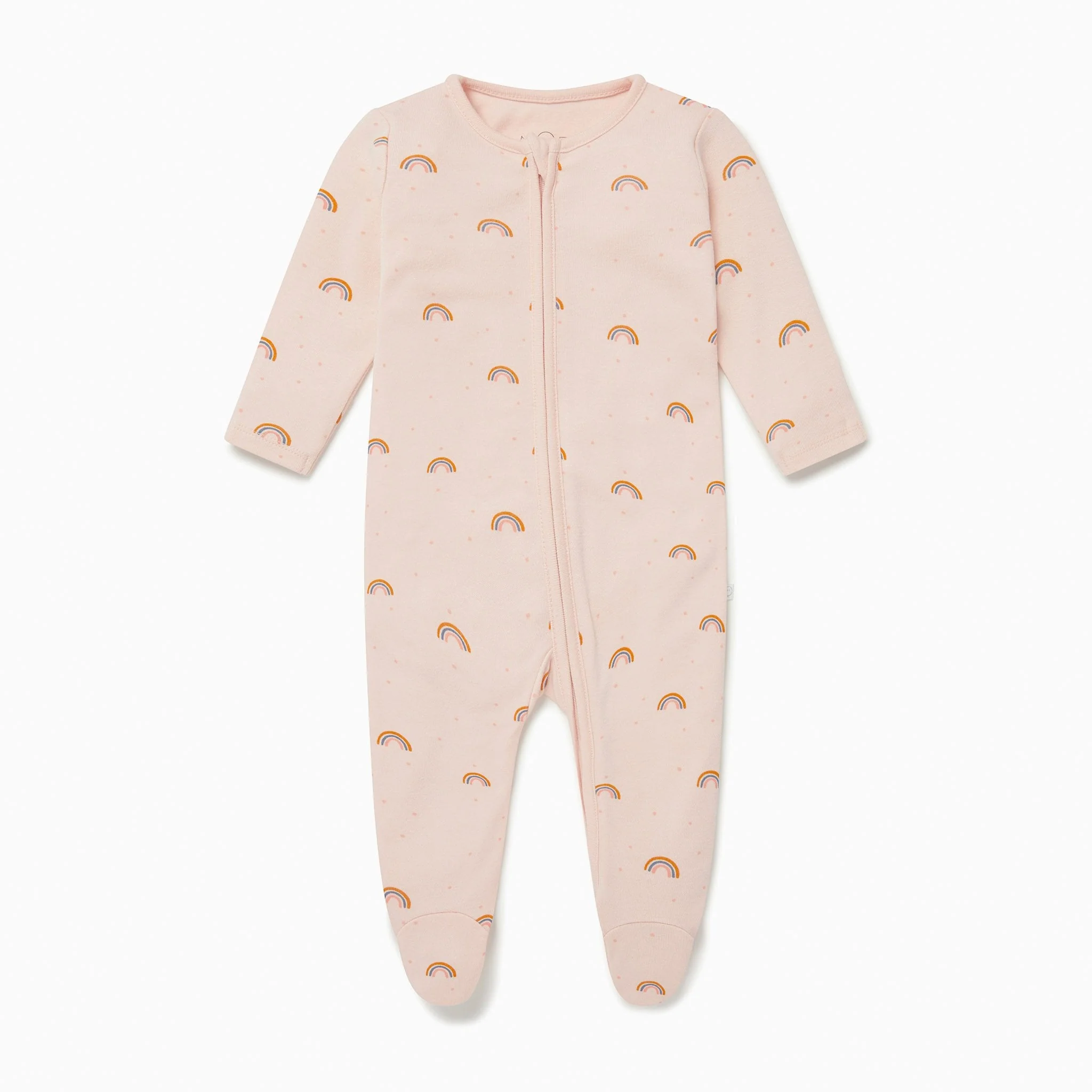 Rainbow Blush Zip-Up Sleepsuit - Image 2