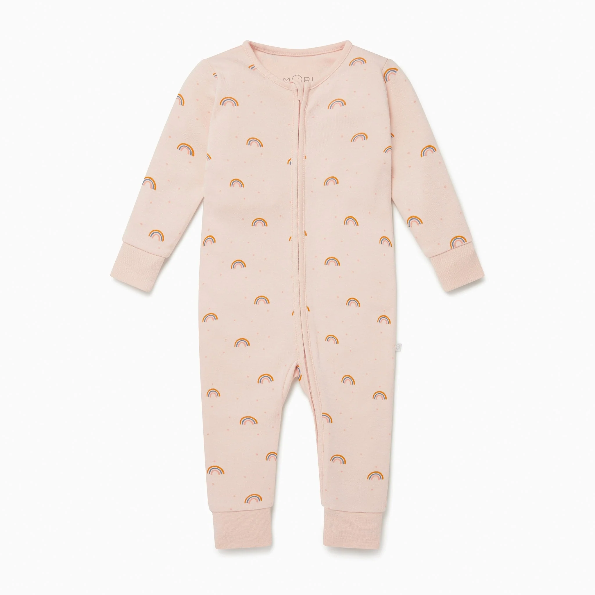 Rainbow Blush Zip-Up Sleepsuit - Image 3