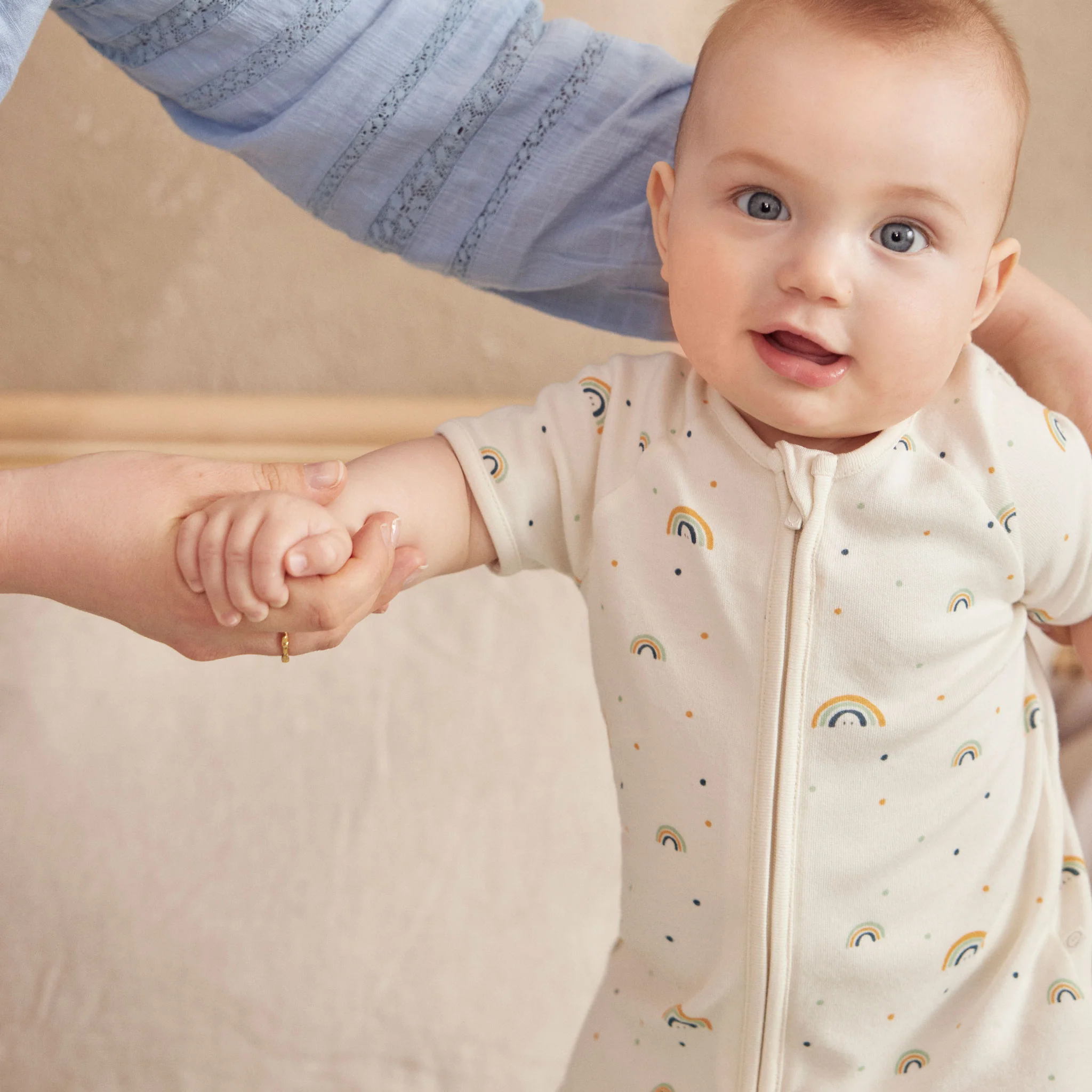 Rainbow Zip Summer Sleepsuit