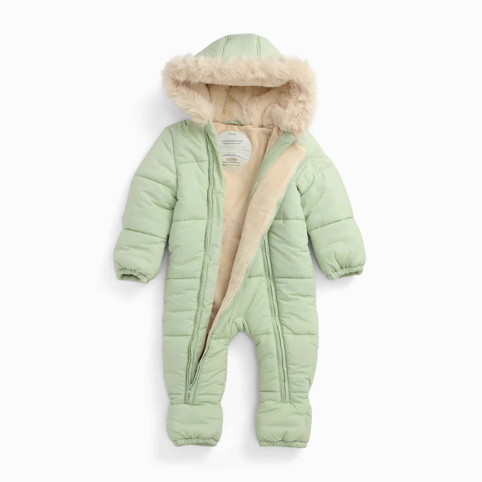 Recycled Padded Snowsuit - Sage - Image 2