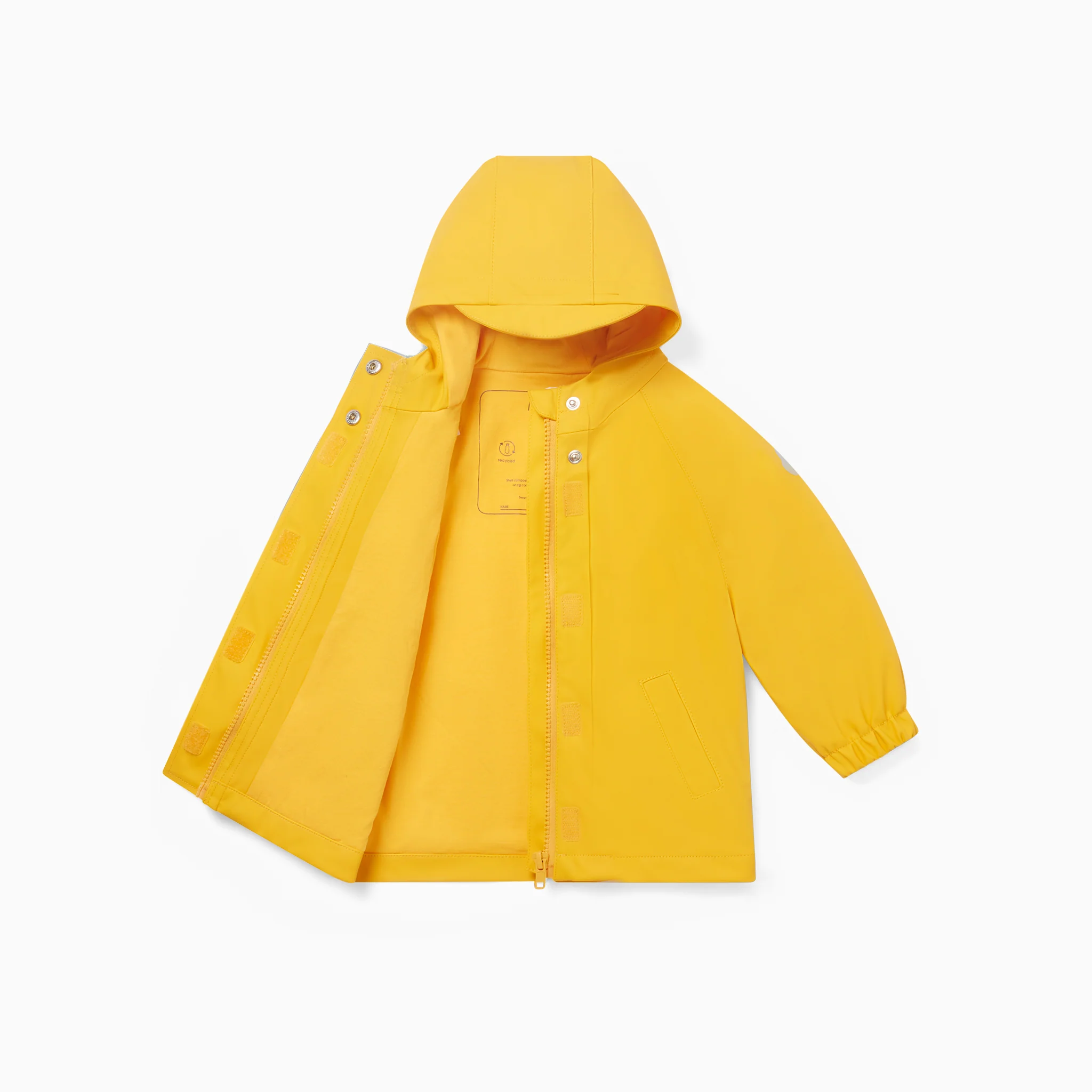 Recycled Waterproof Snap-Up Raincoat - Image 3