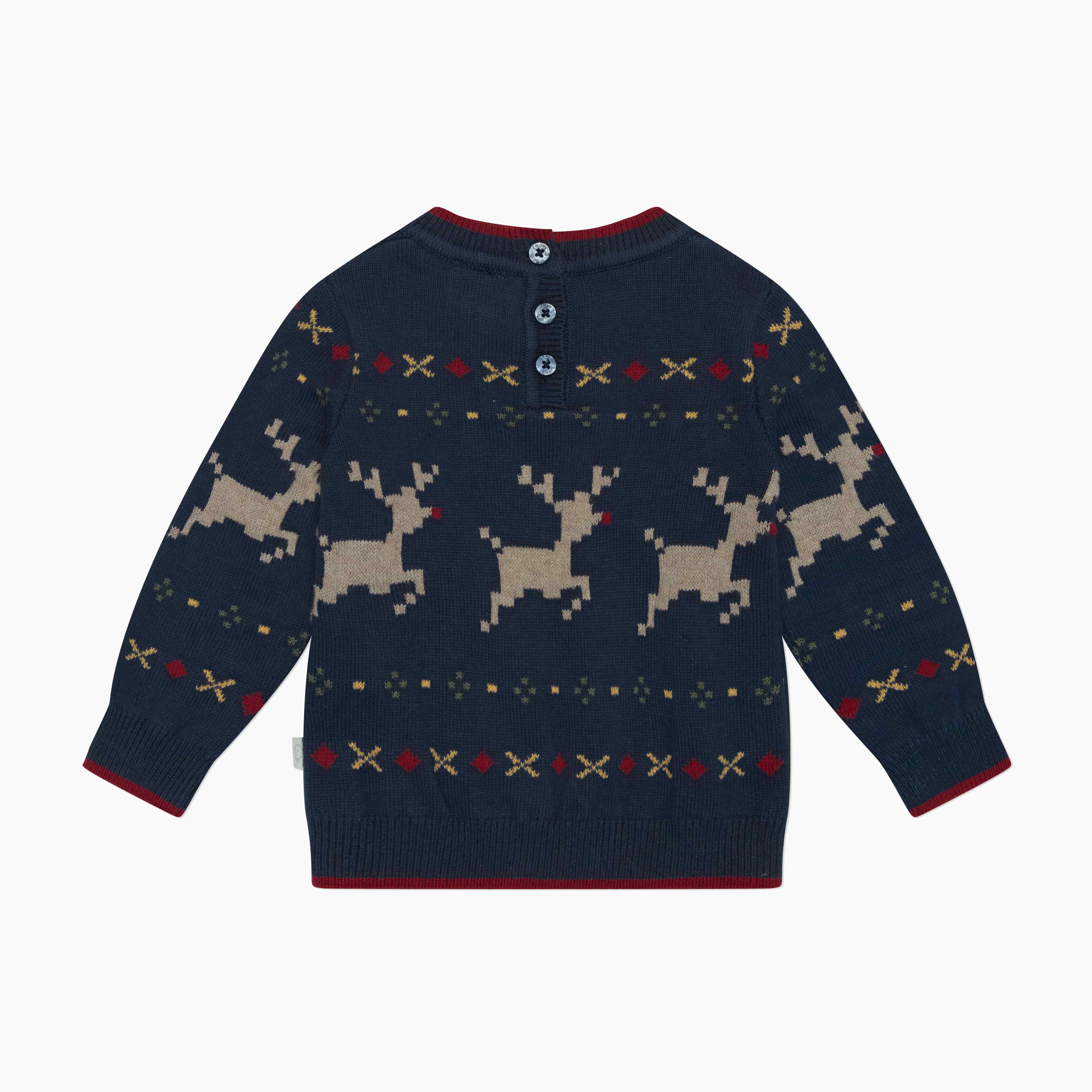 Reindeer Fair Isle Knitted Jumper - Image 4