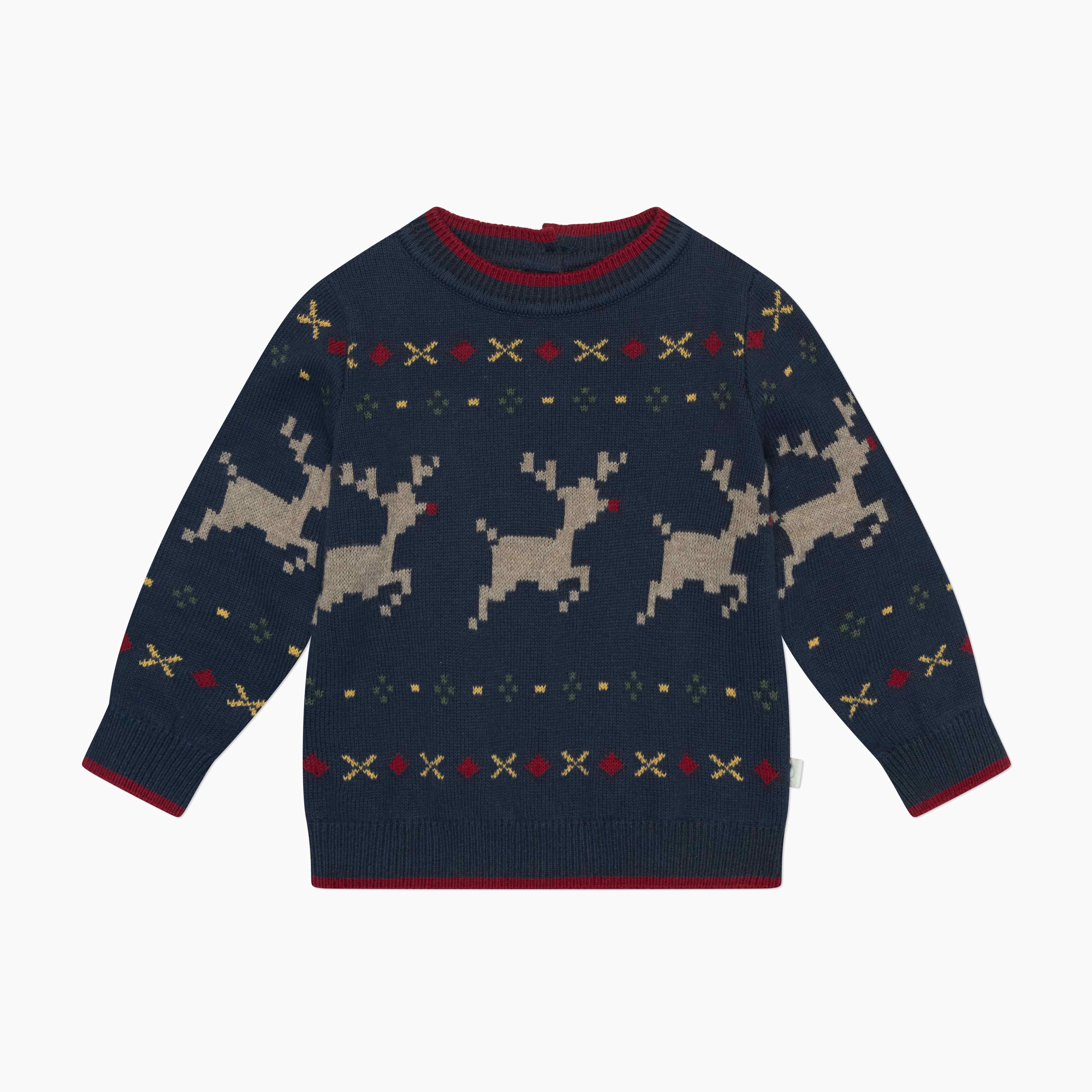 Reindeer Fair Isle Knitted Jumper - Image 6