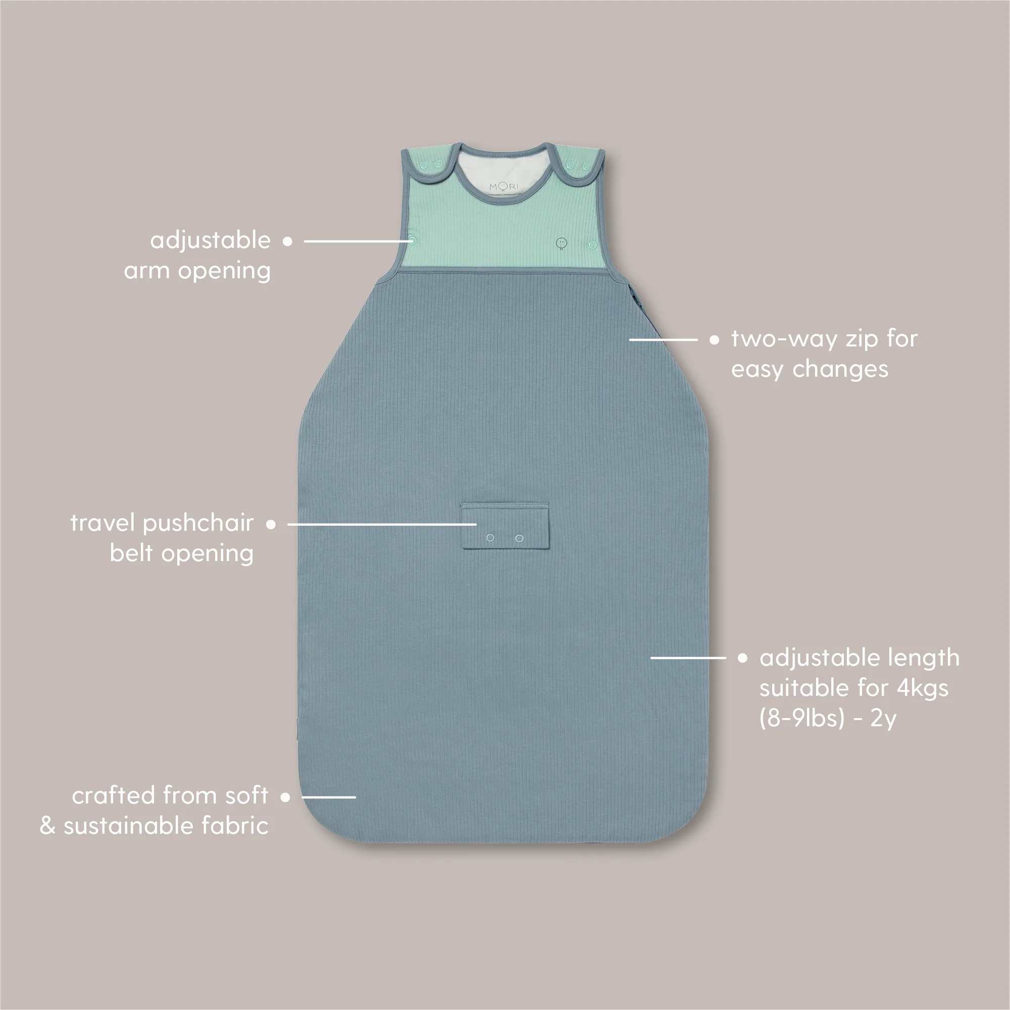 Ribbed Clever Sleeping Bag 1.5 TOG - Image 5