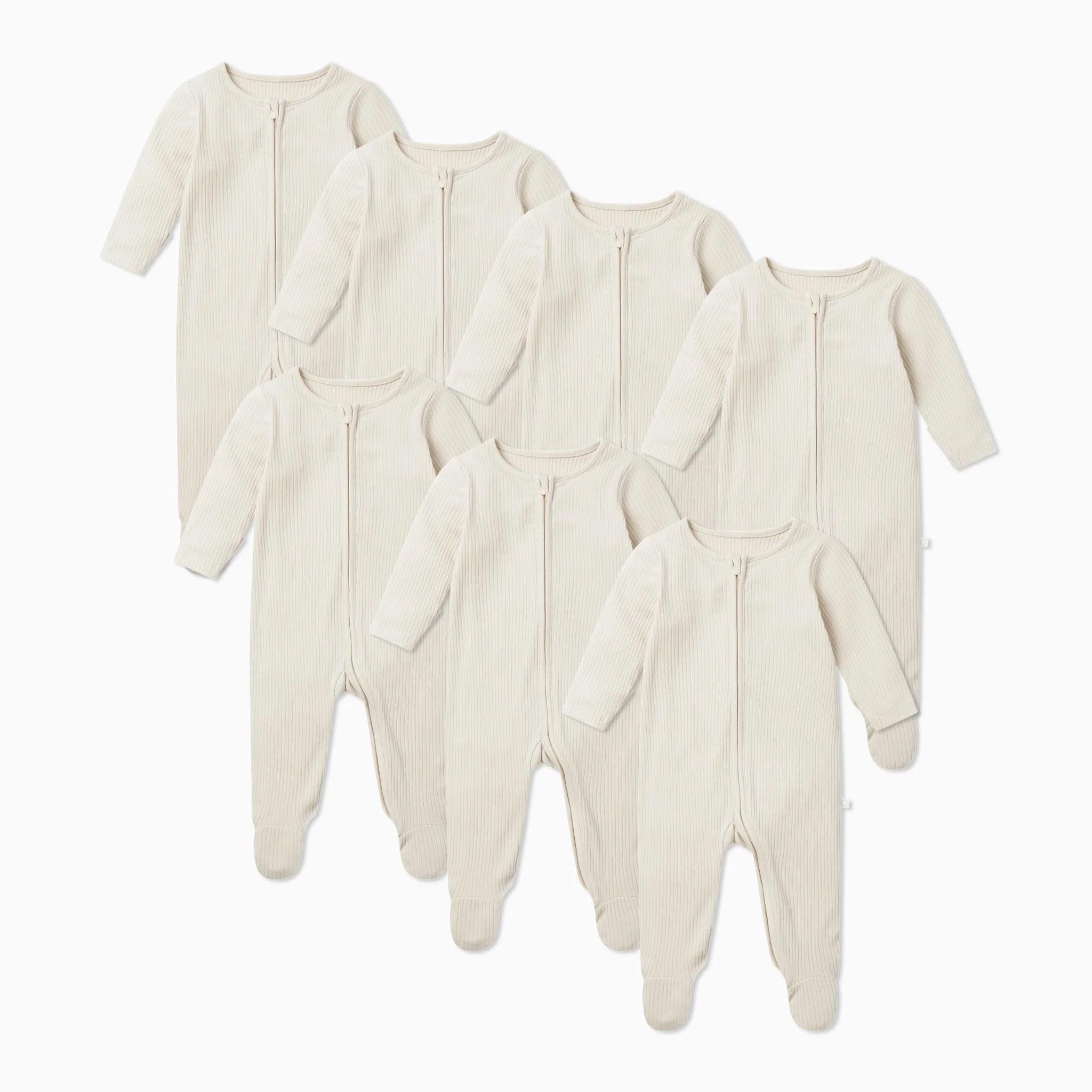 Ribbed Clever Zip Sleepsuit 7 pack - Image 3