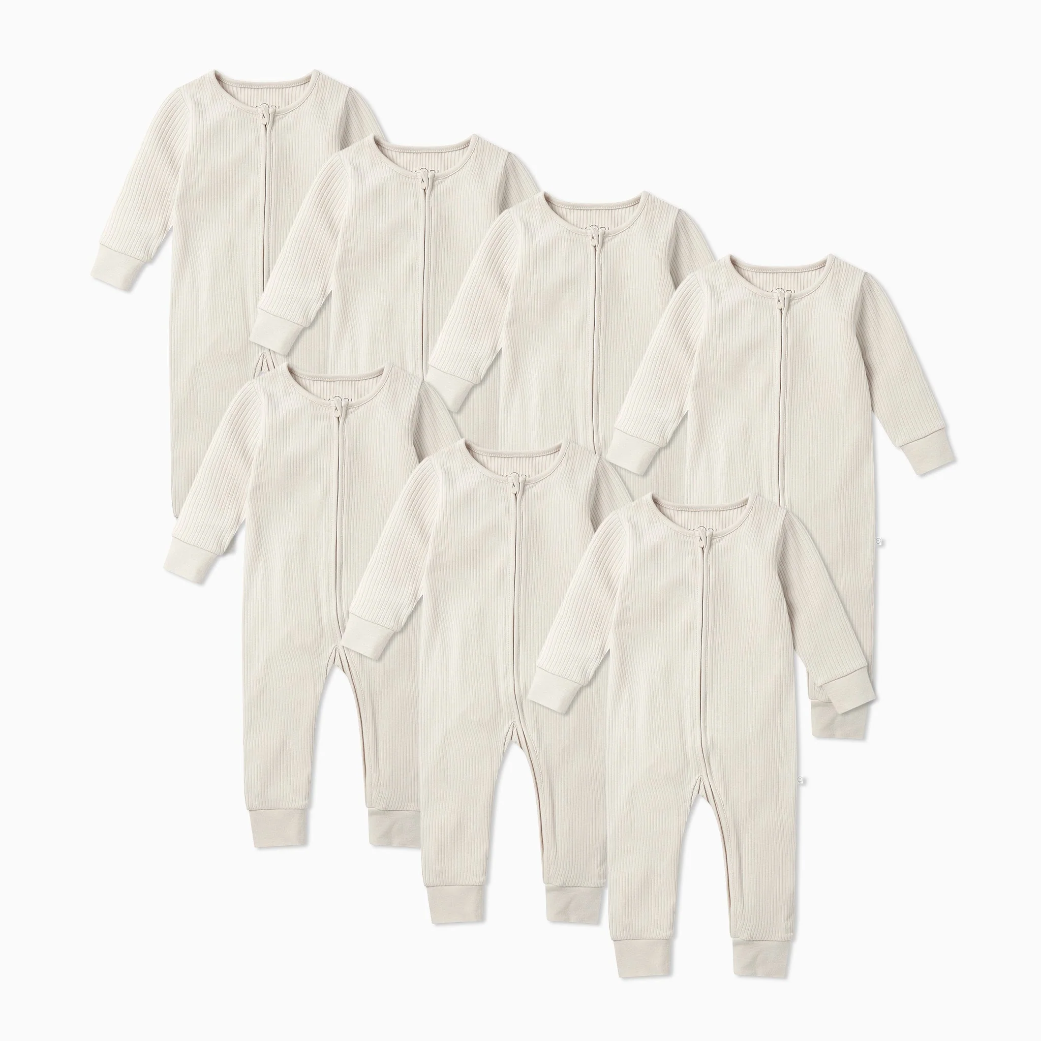 Ribbed Clever Zip Sleepsuit 7 pack - Image 4