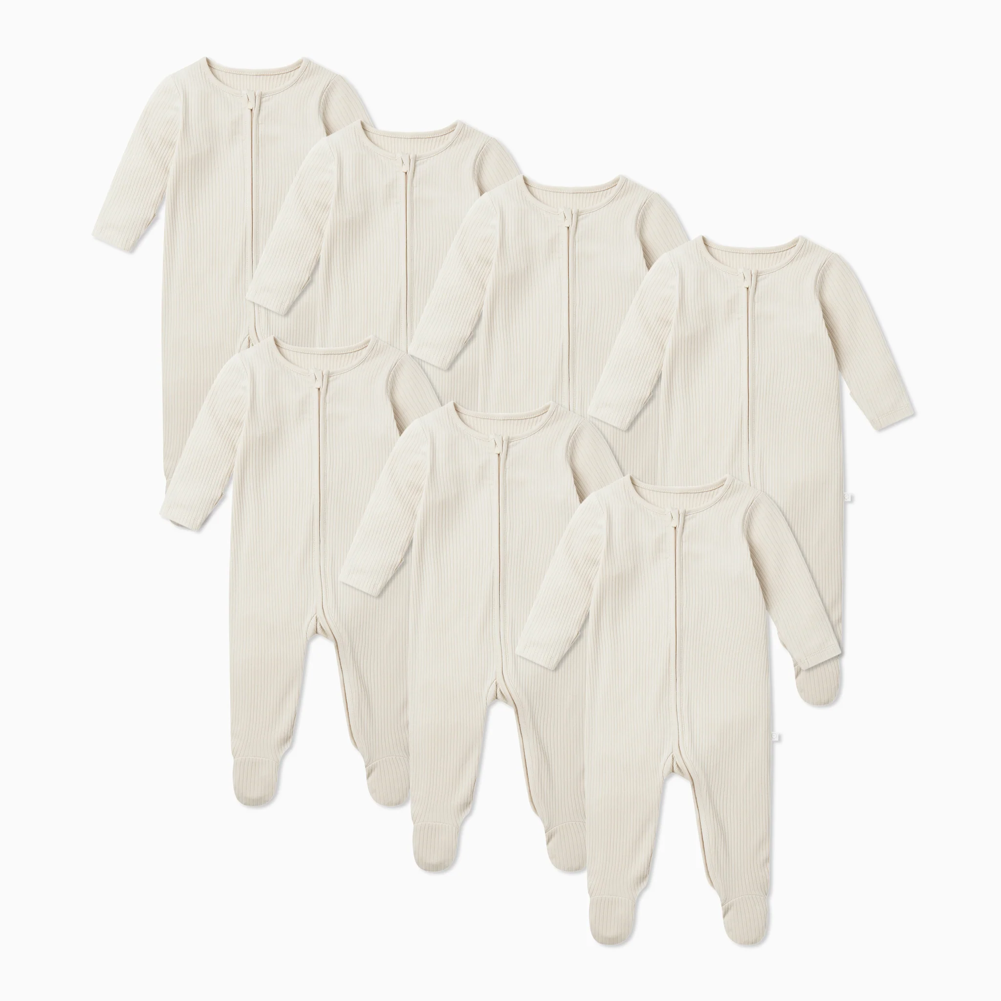 Ribbed Clever Zip Sleepsuit 7 pack - Image 5