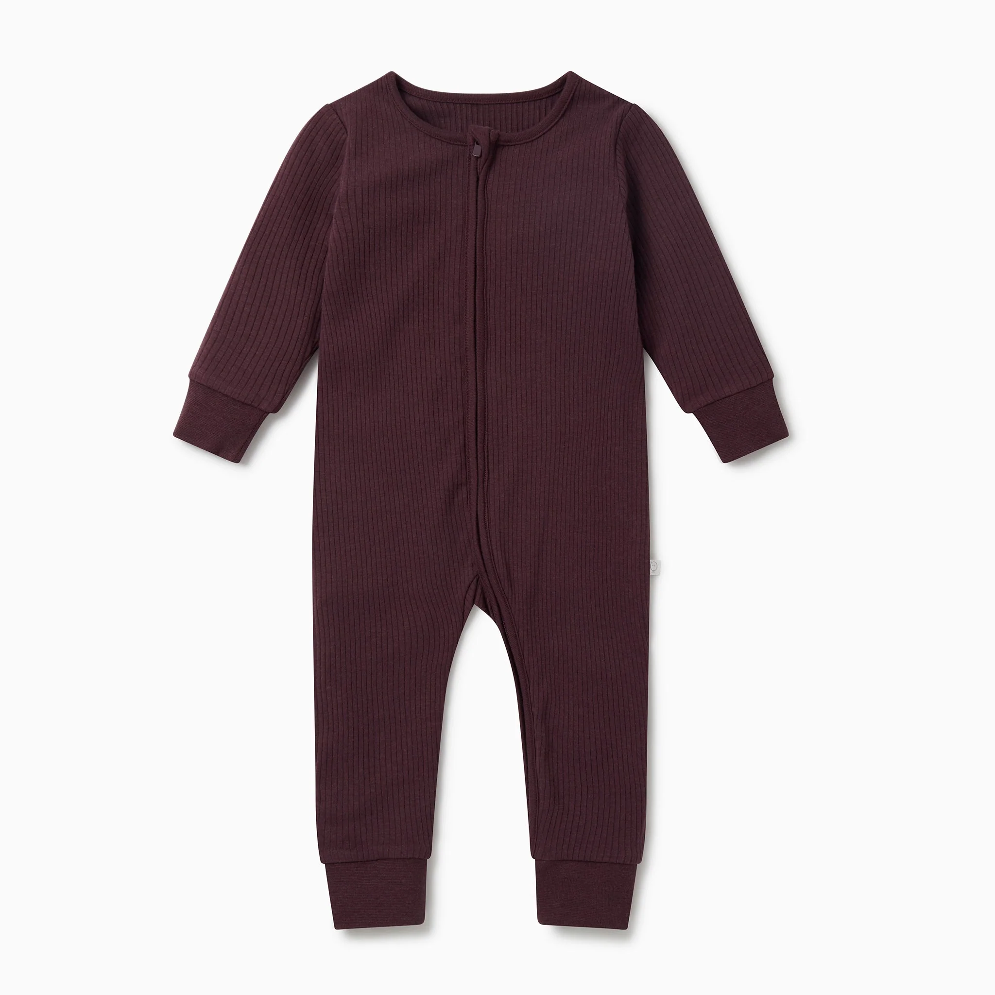 Ribbed Clever Zip Sleepsuit - Berry - Image 3