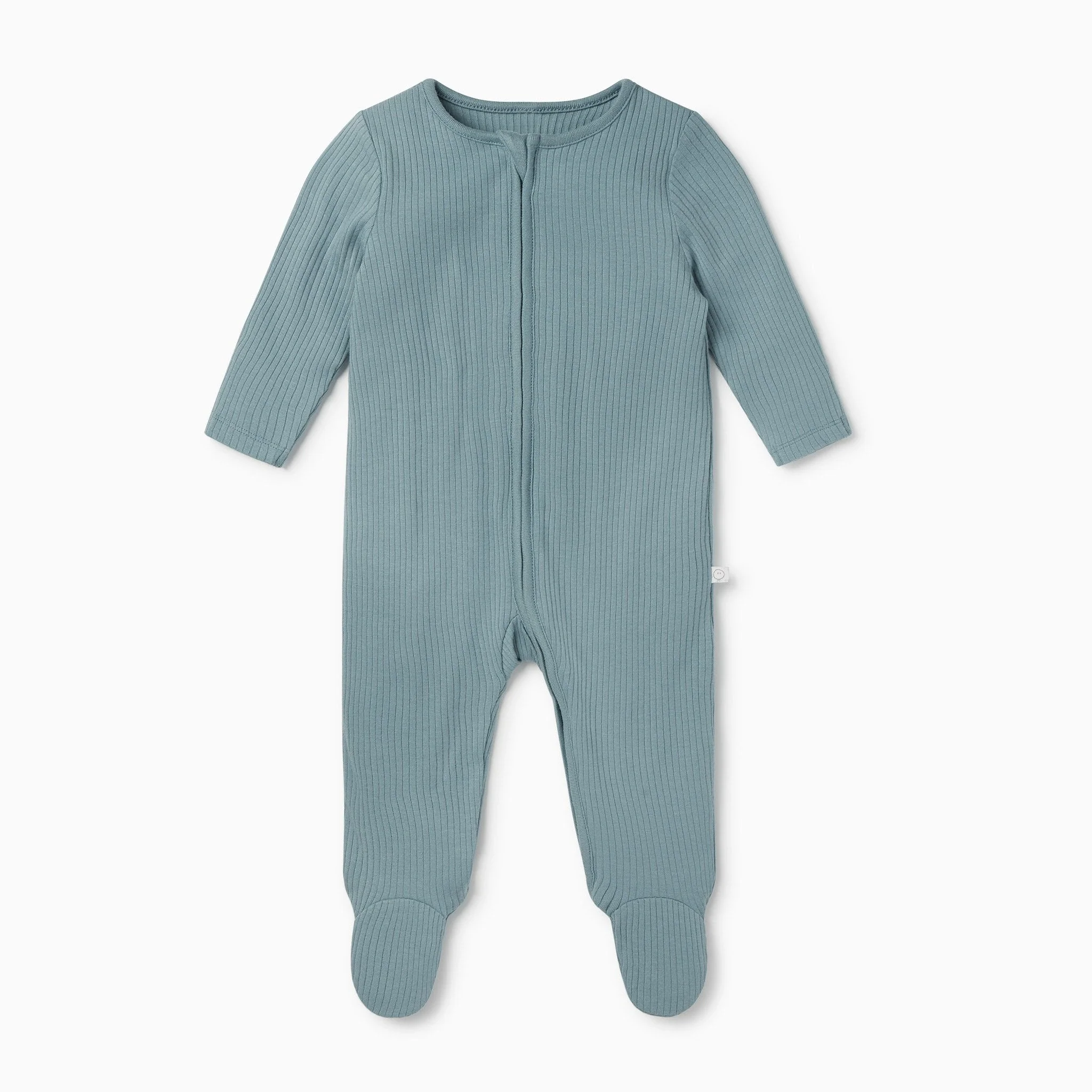 Ribbed Clever Zip Sleepsuit - Blue - Image 2