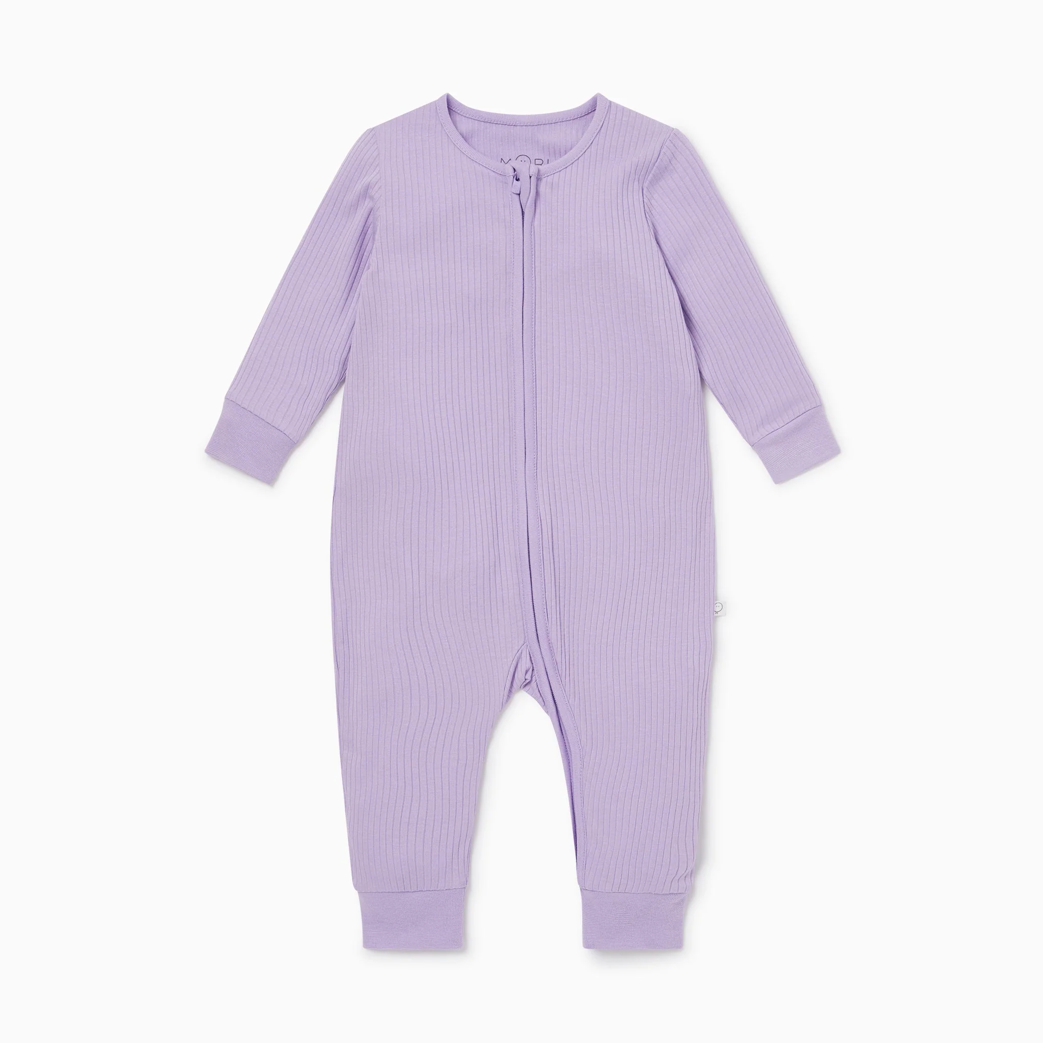 Ribbed Clever Zip Sleepsuit - Lilac - Image 3