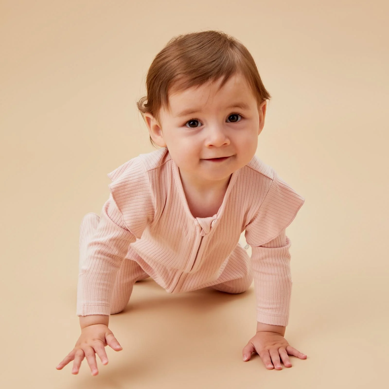 Bear Print & Frilled Ribbed Clever Zip Sleepsuit 2 Pack - Image 3