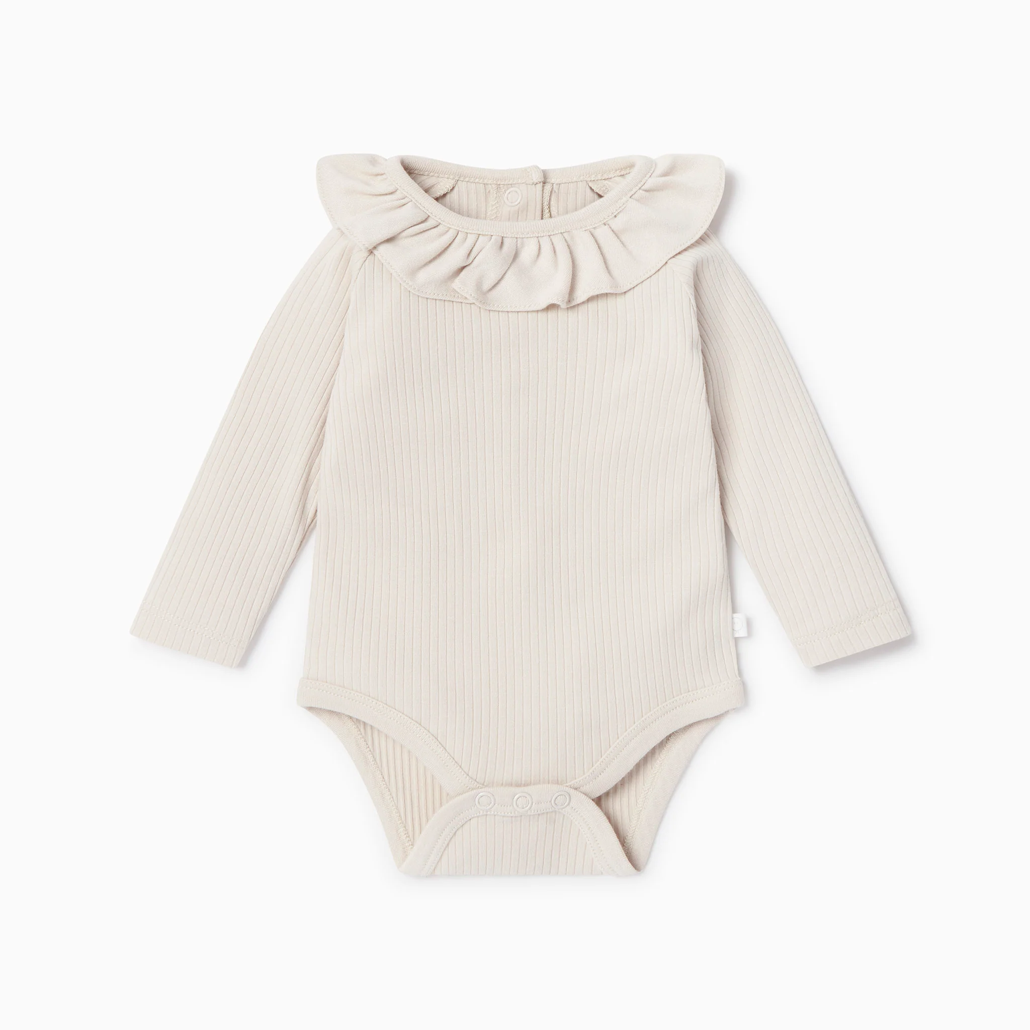 Frilled Collar Ribbed Bodysuit - Image 3