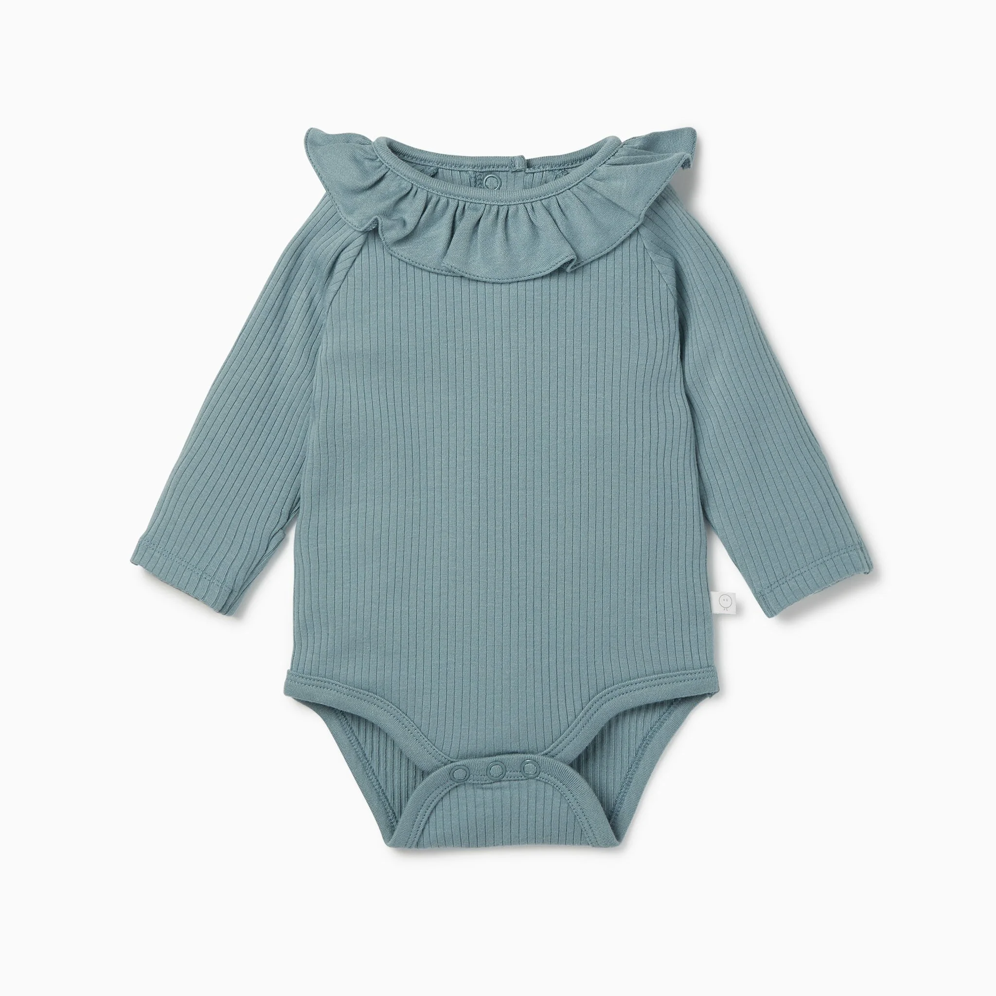 Frilled Collar Ribbed Bodysuit - Image 4