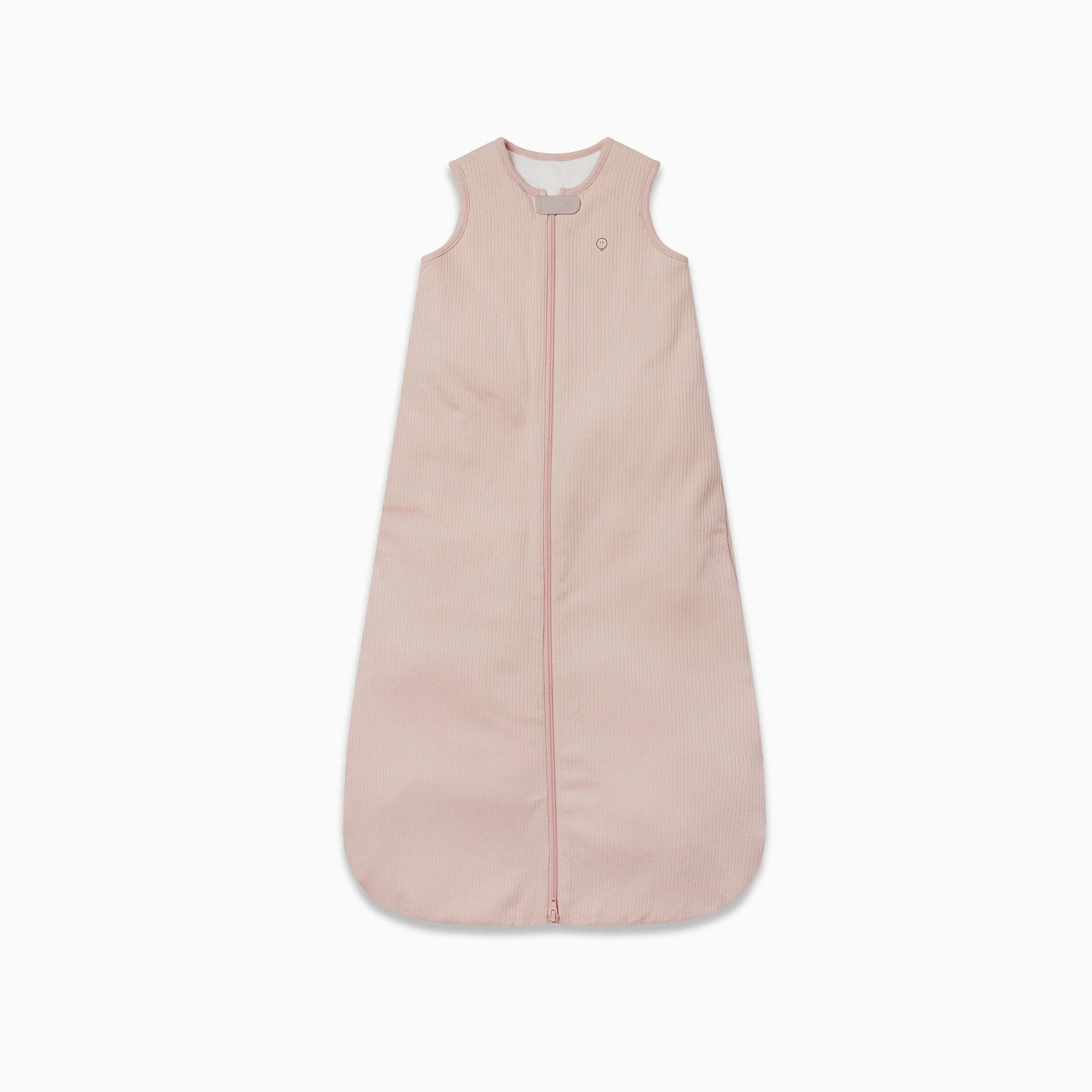 Ribbed Front Opening Sleeping Bag 1.5 TOG - Ribbed Blush - Image 2
