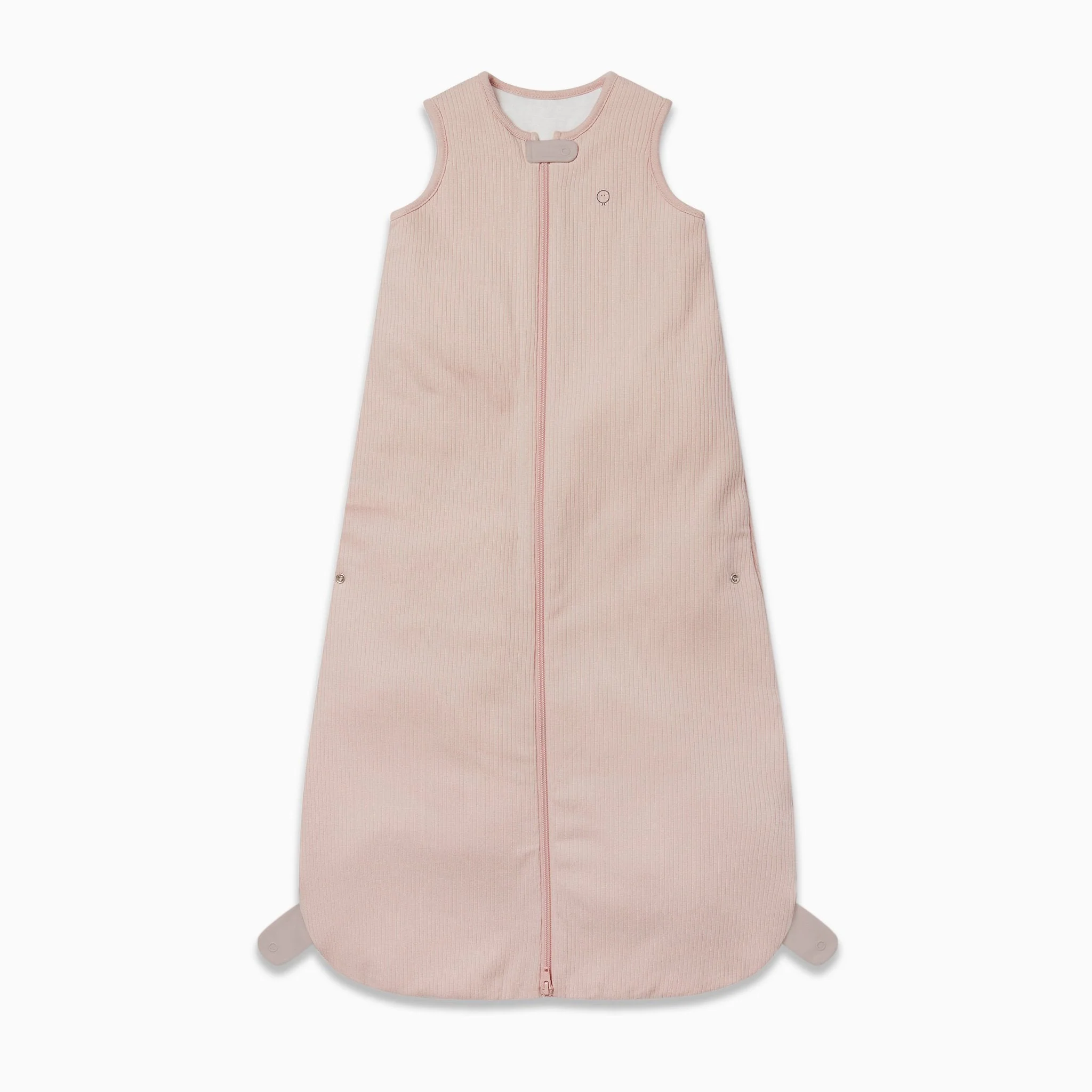 Ribbed Front Opening Sleeping Bag 1.5 TOG - Ribbed Blush - Image 3